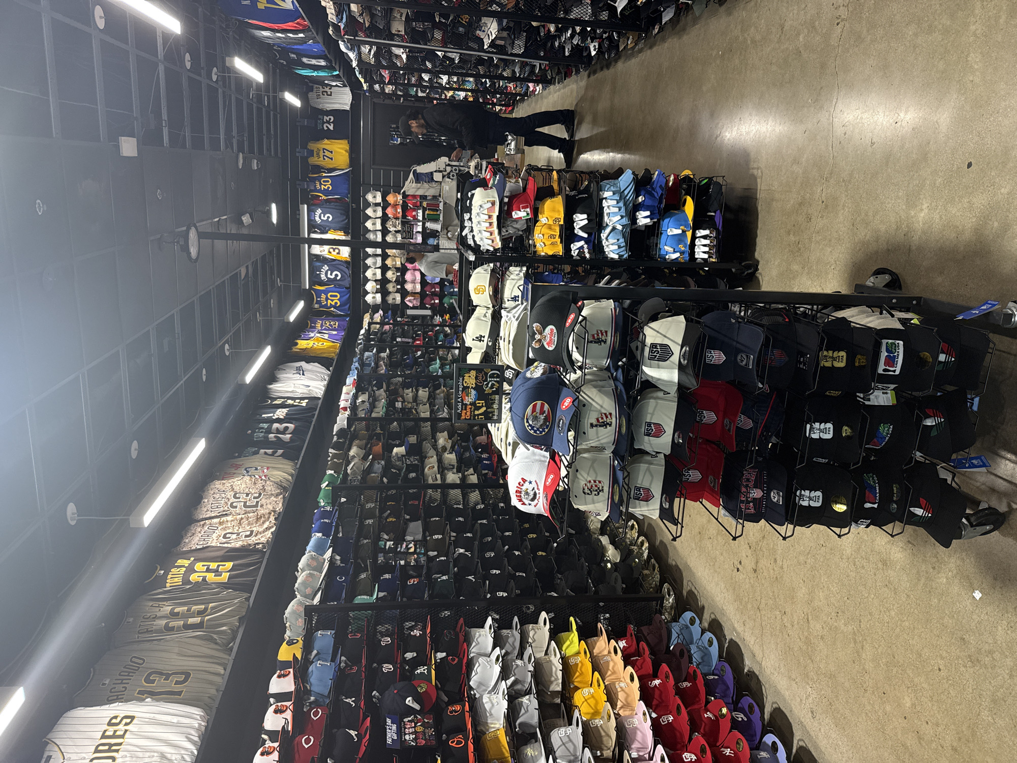 Inside a National City mall's sports apparel store
