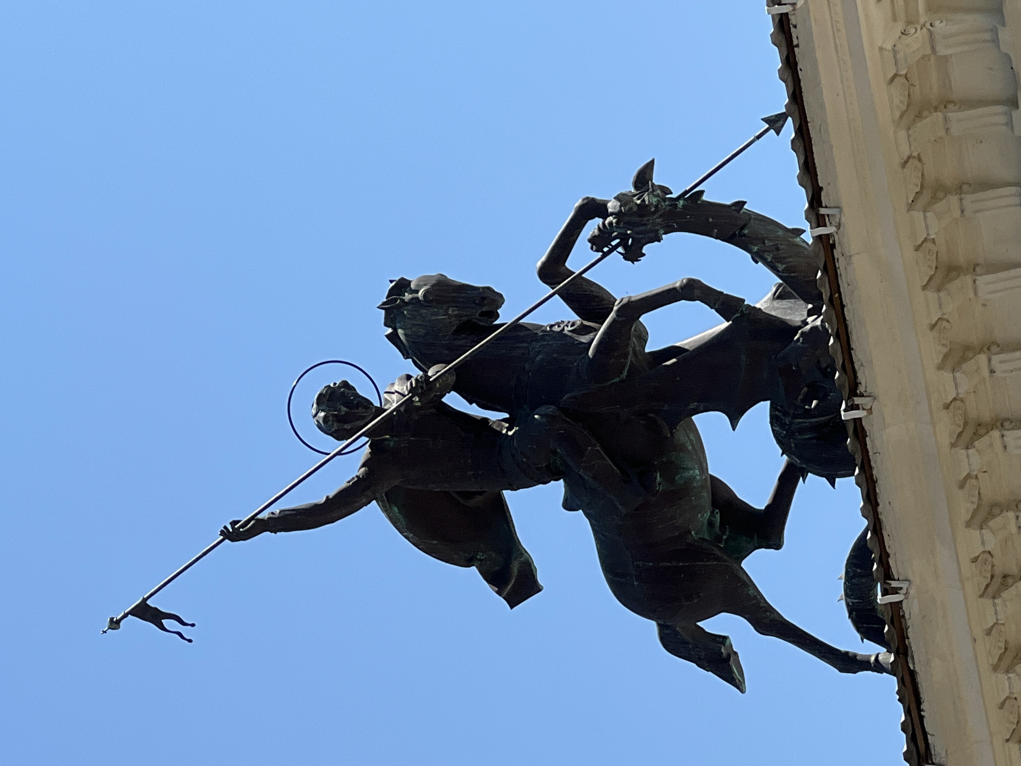 Krasnodar's monuments, fountains, and street art on a sunny morning