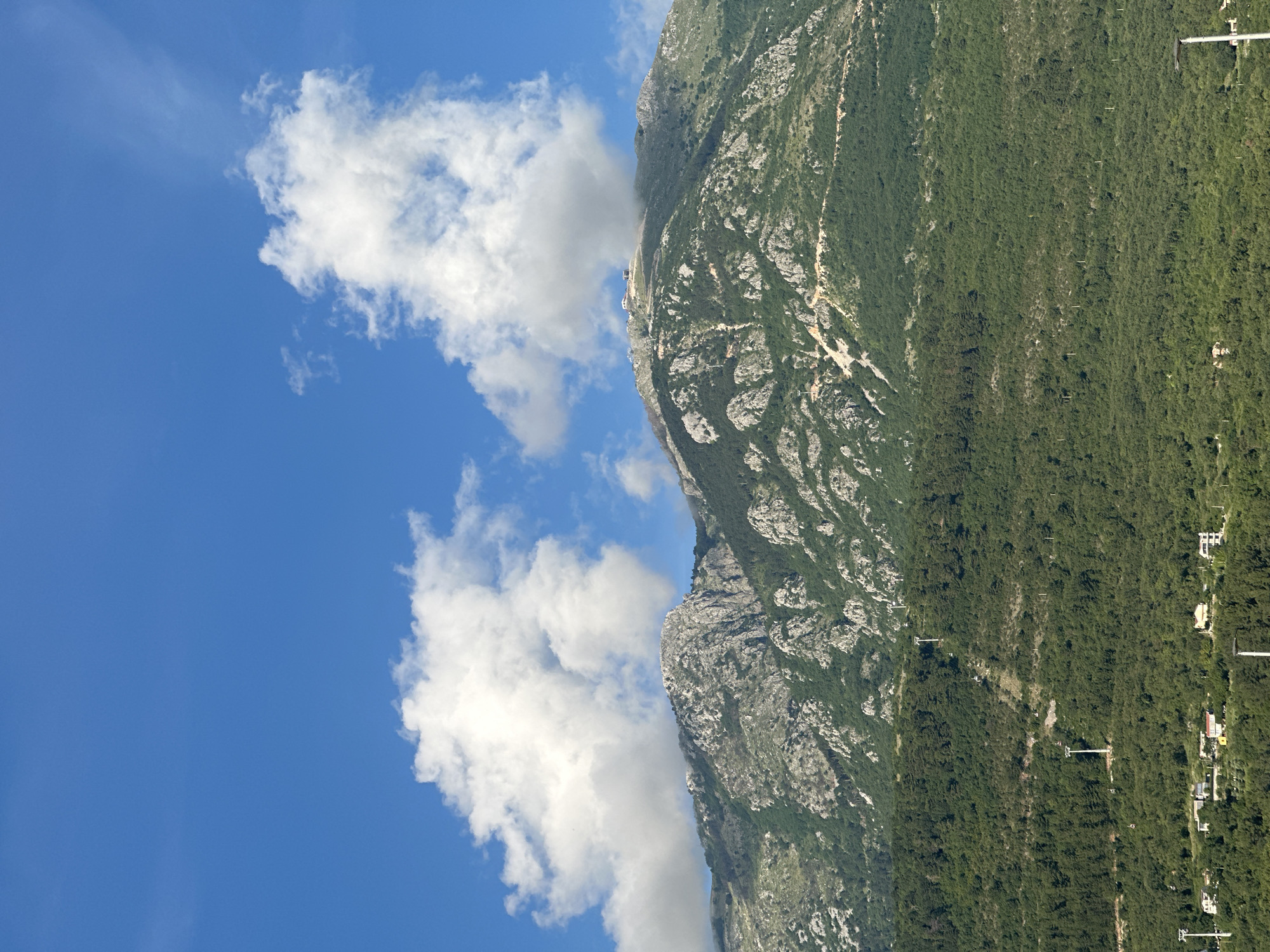 Police activity documented at mountain road junction in Montenegro