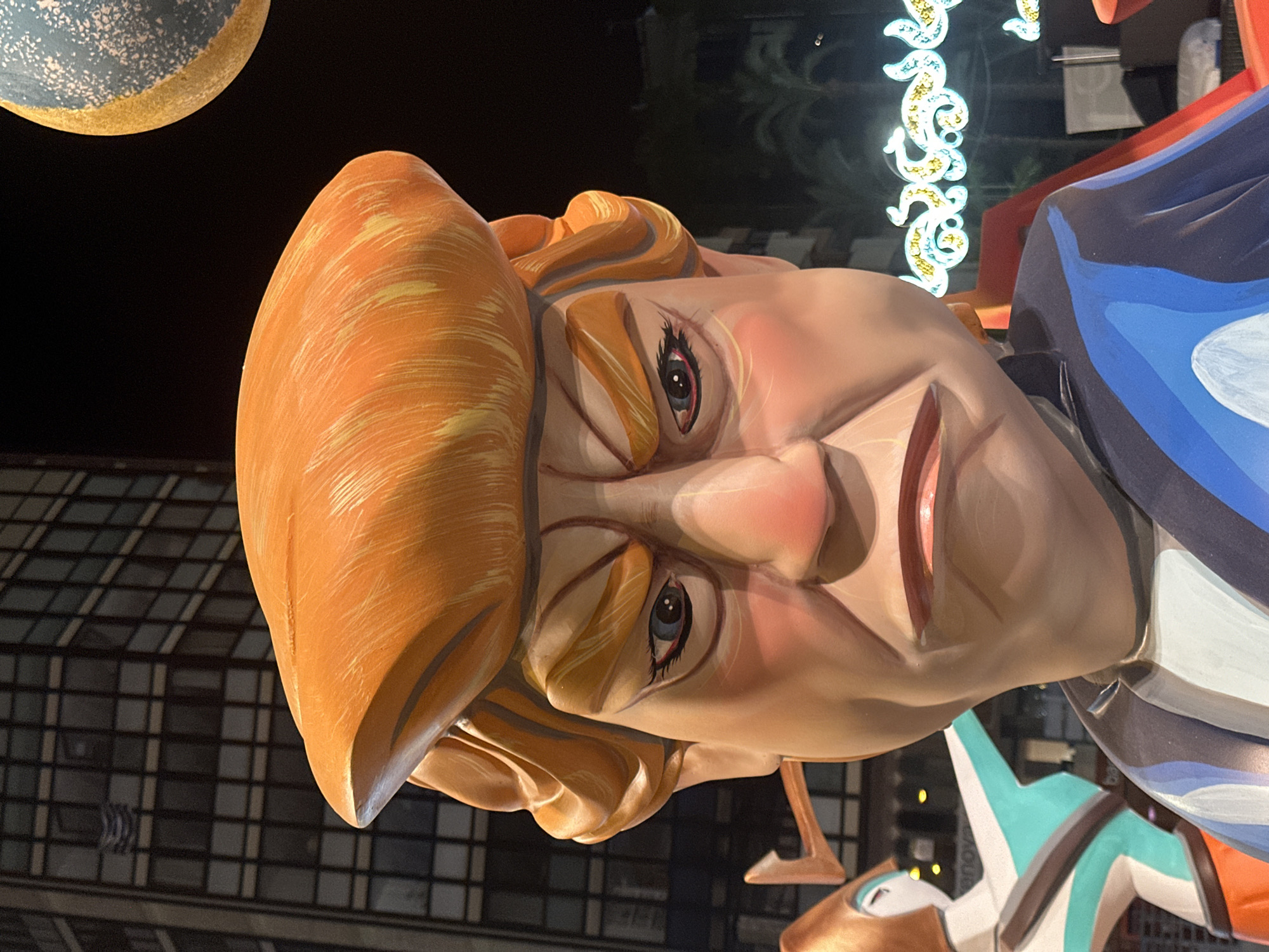 Satirical political effigies dominate Alicante's Hogueras festival street display