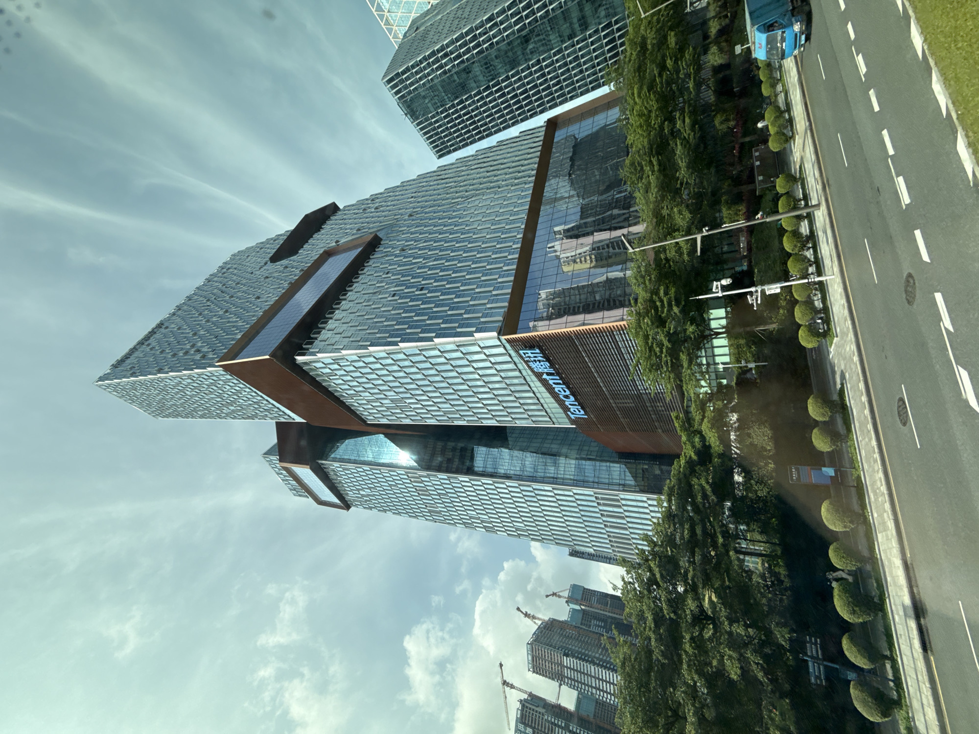 Morning view of Tencent Building captured in Nanshan District