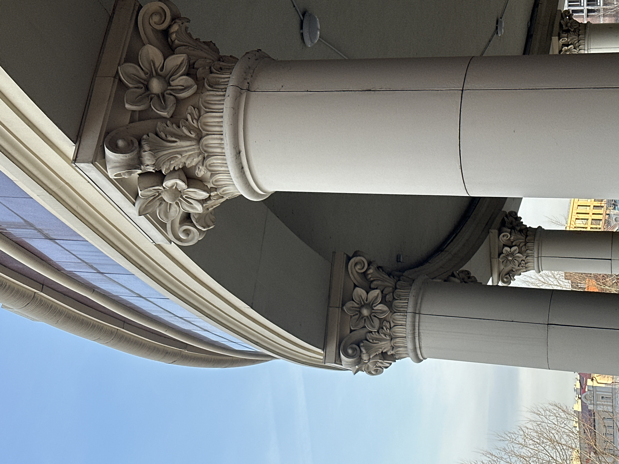 Tourist documents classical architecture details in Kazan, Russia