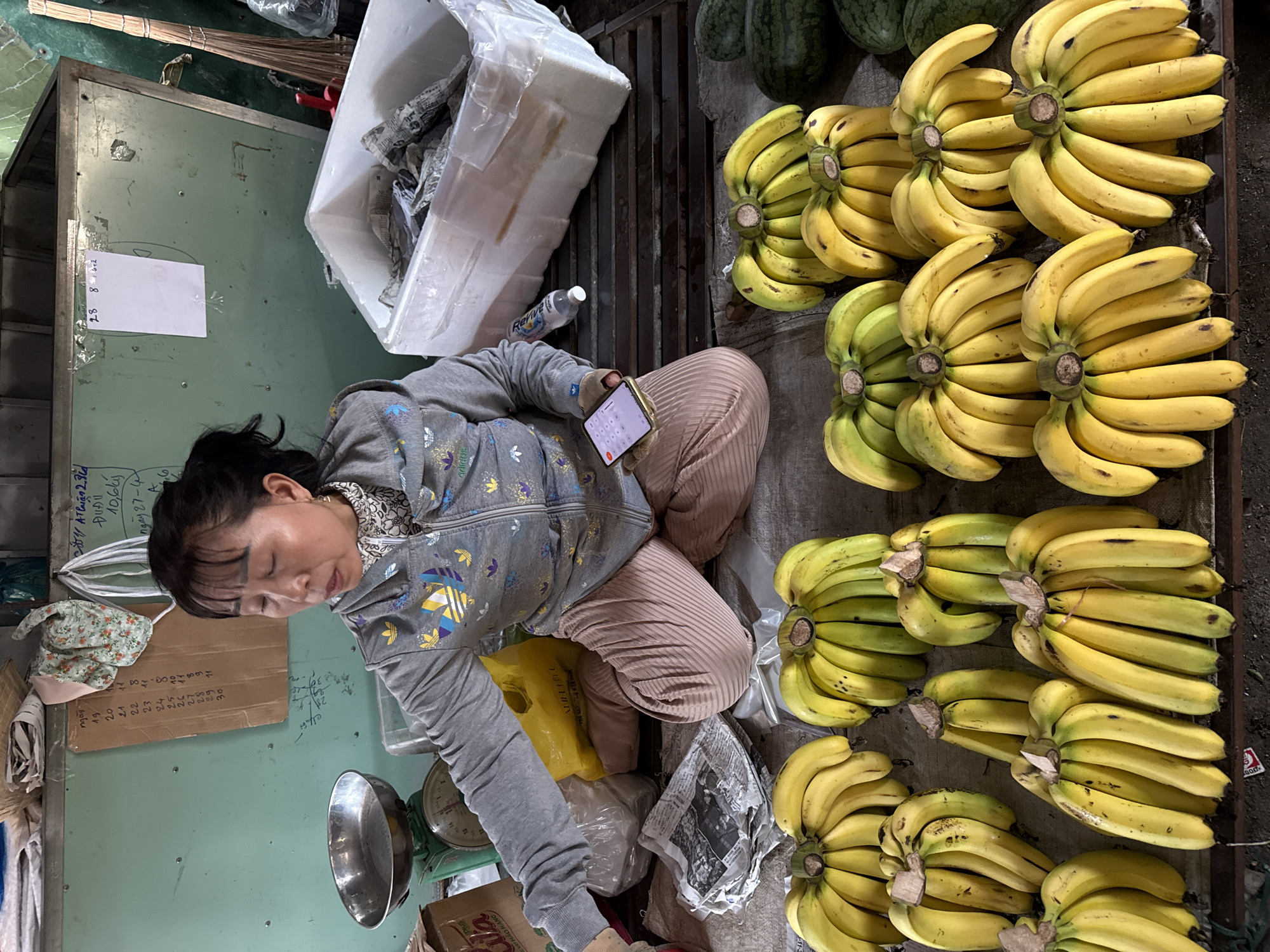Morning street market hustle in Nha Trang, Vietnam