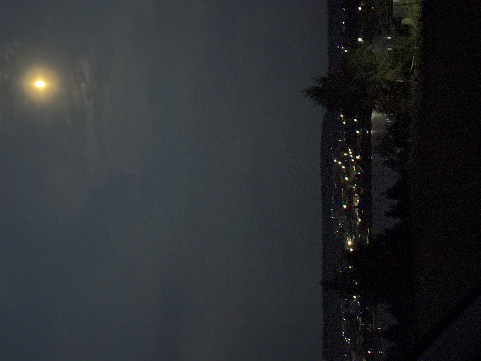Moonlit night over Berezhany, Ukraine