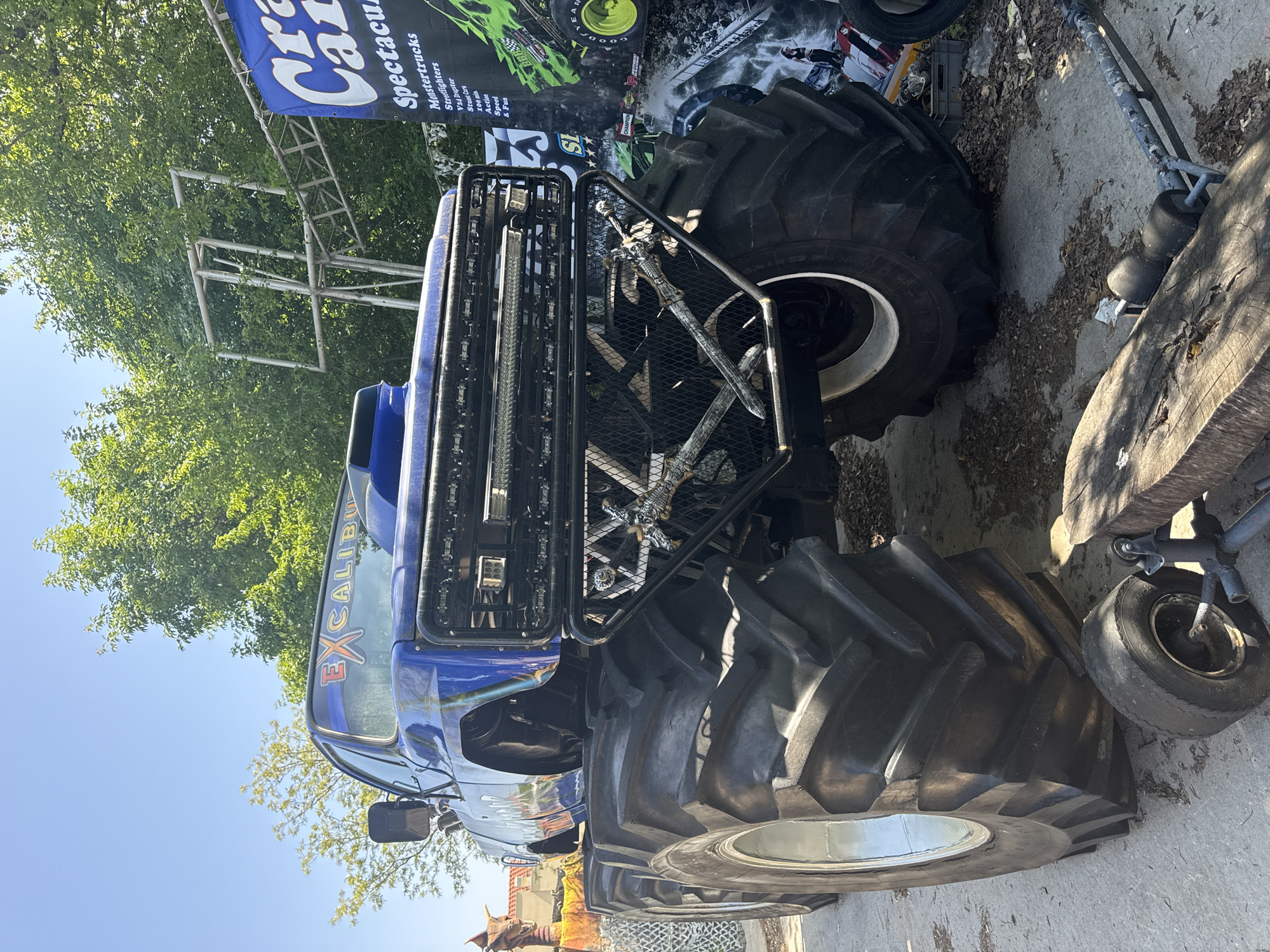 Custom vehicles displayed at Crazy Cars Movie Park Croatia