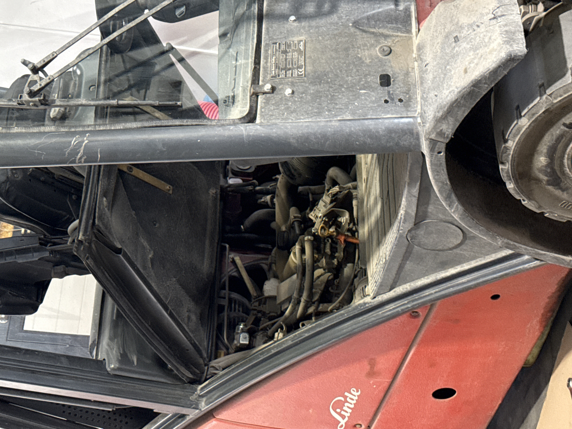 Forklift undergoes maintenance in Shumen, Bulgaria