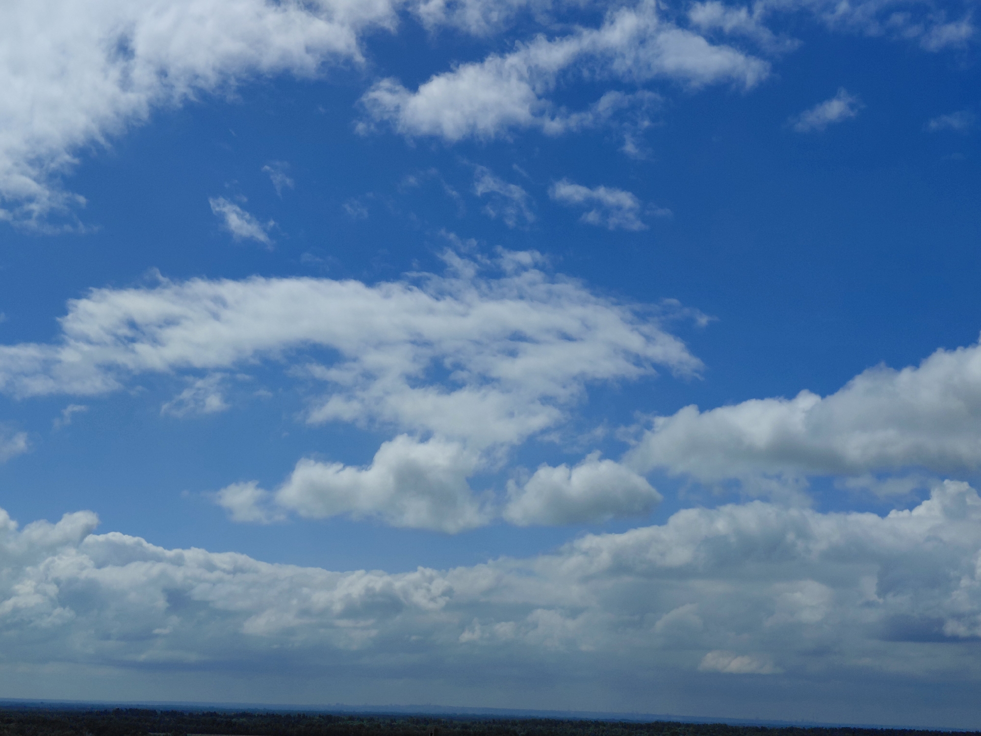 Cloudy summer sky over Novokuybyshevsk, Russia