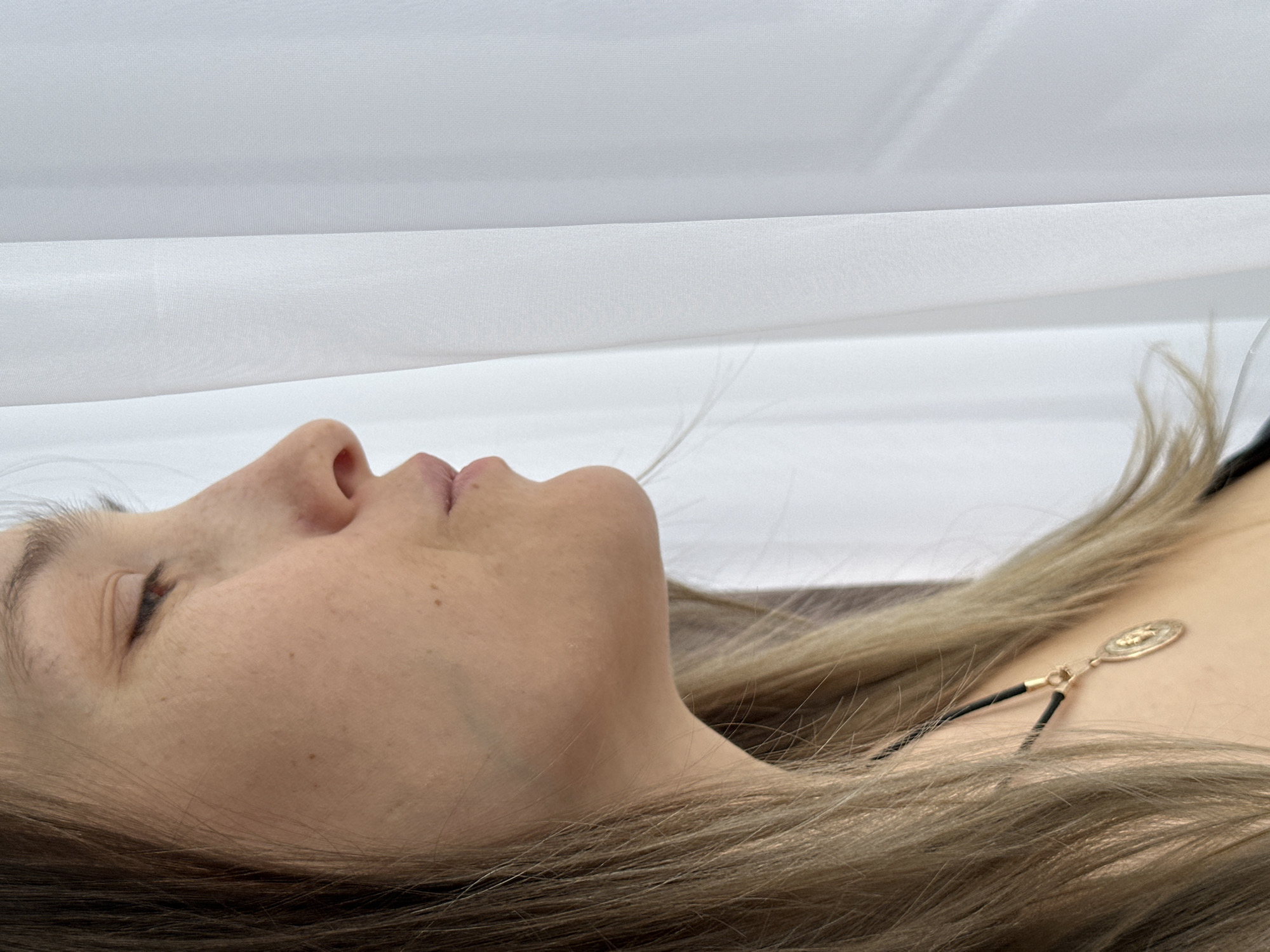 Person resting with eyes closed observed in Novorossiysk