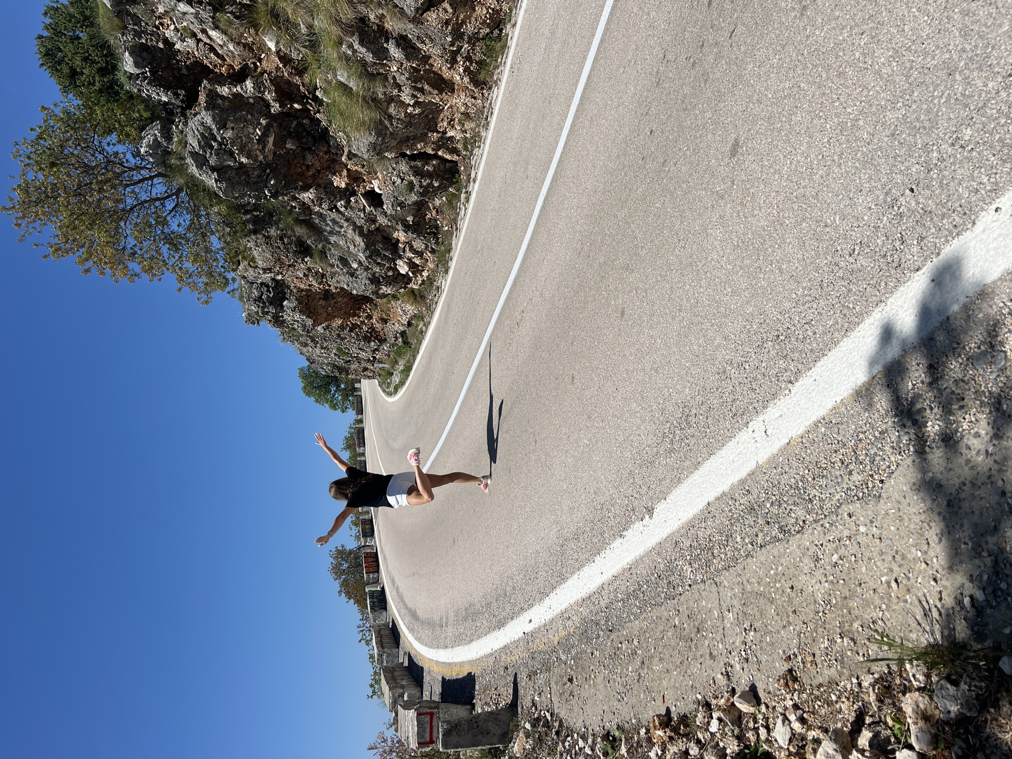 Montenegro coastal mountain roads documented under clear skies