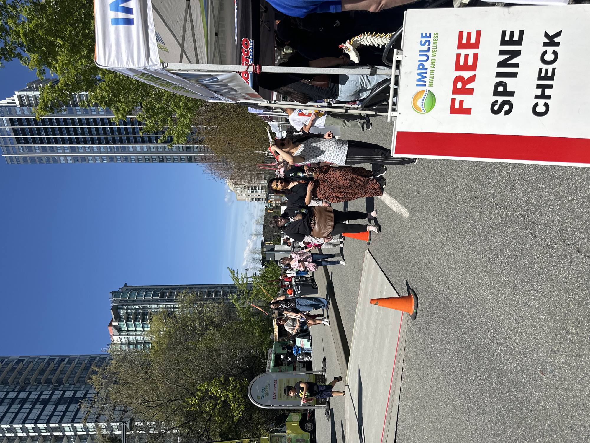 Community street festival with activities held in Surrey, Canada