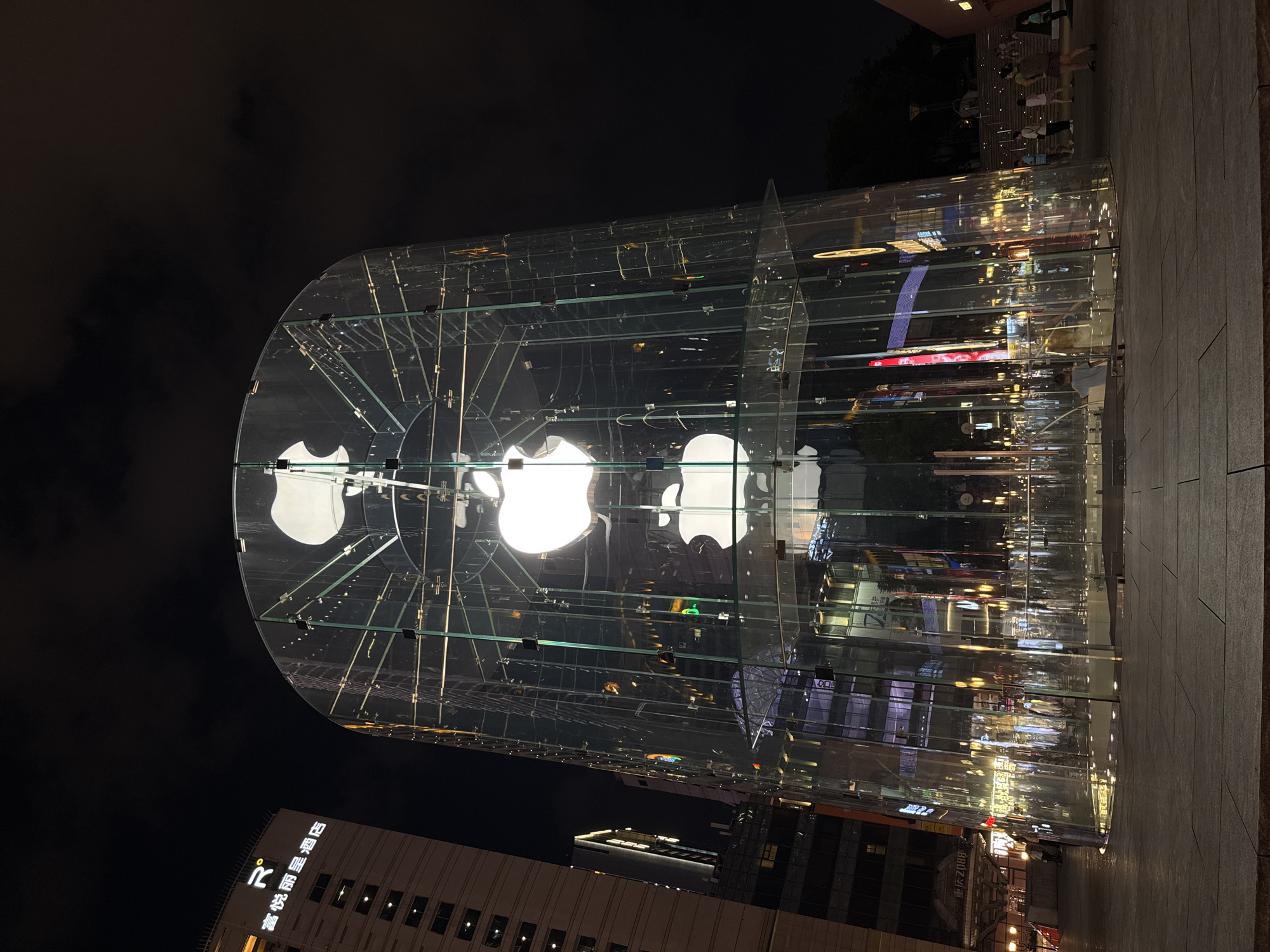 Nighttime stroll through Chongqing's Yuzhong District retail and skyline