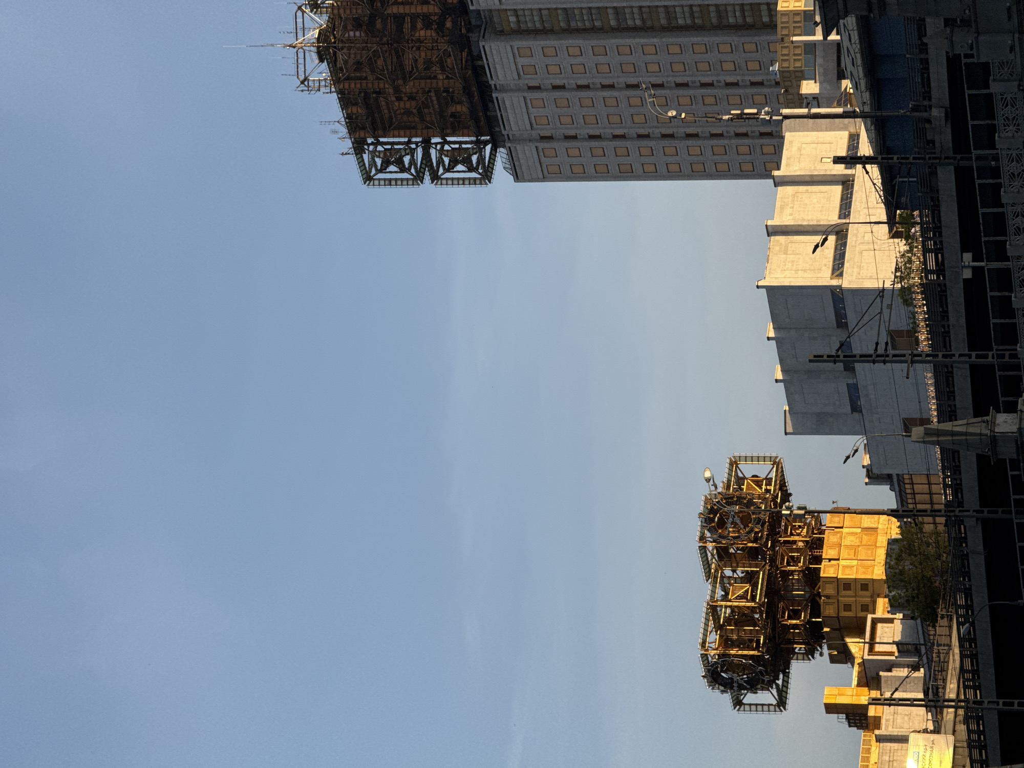 Construction work observed at Russian Academy Sciences building Moscow