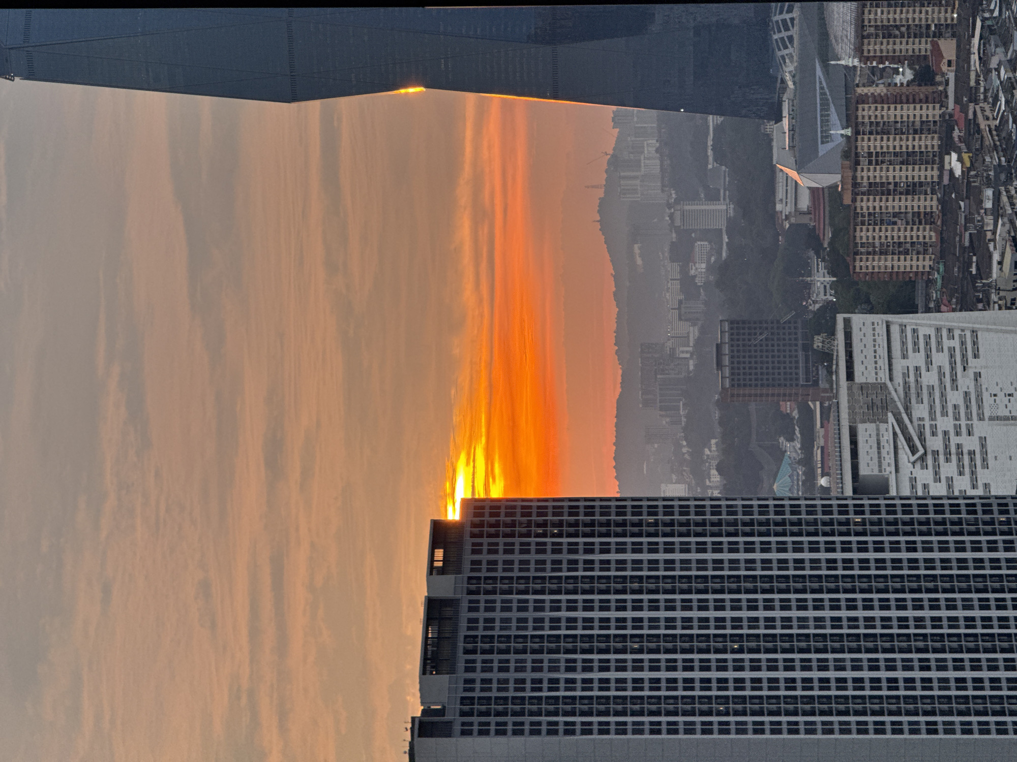 Sunset panorama captured over Kuala Lumpur skyline