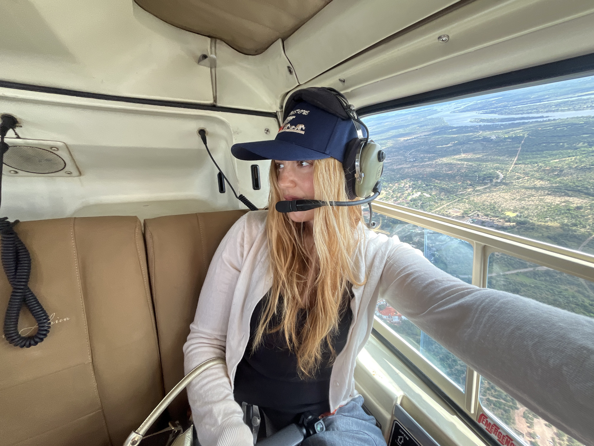 Woman in small aircraft spotted over Victoria Falls, Zimbabwe