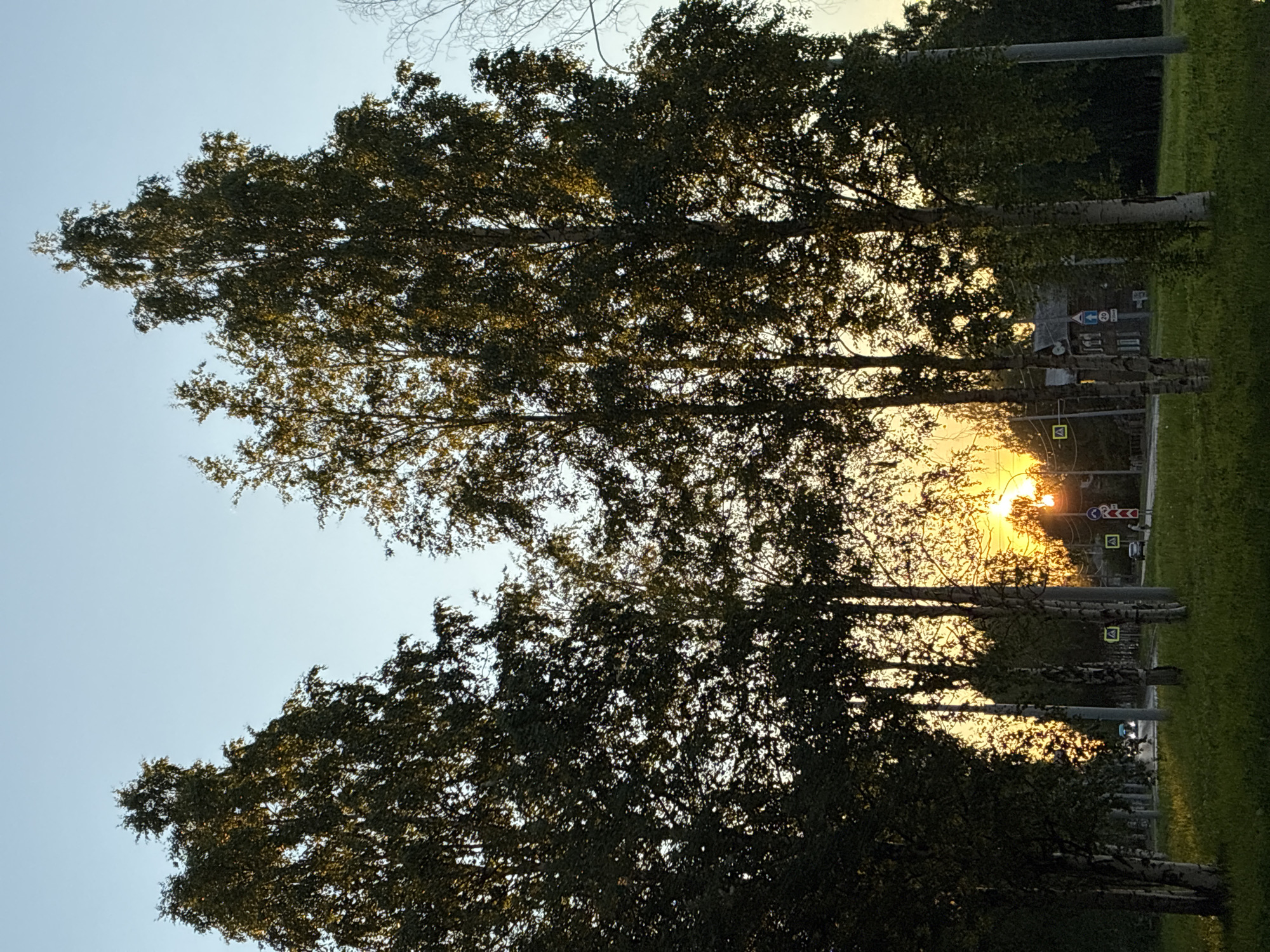 Urban sunset captured across multiple locations and interior spaces