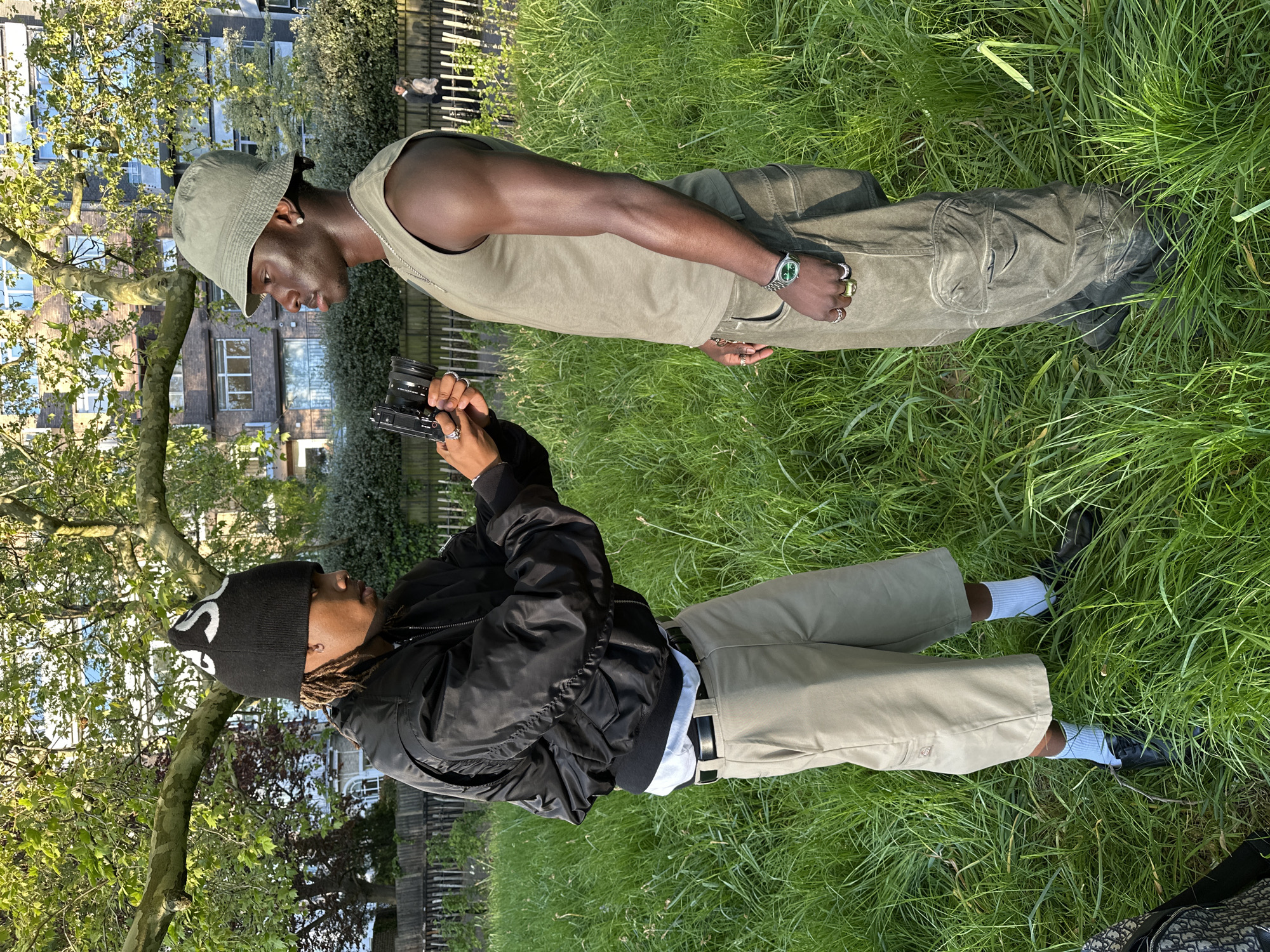 Photography session captured in London park Thursday evening