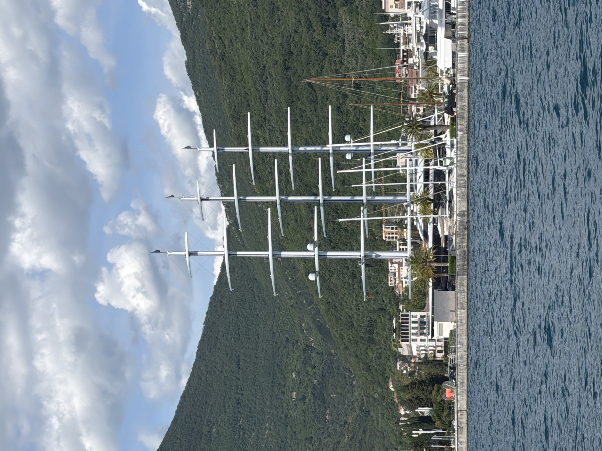 Marina views with luxury vessels in Tivat Bay