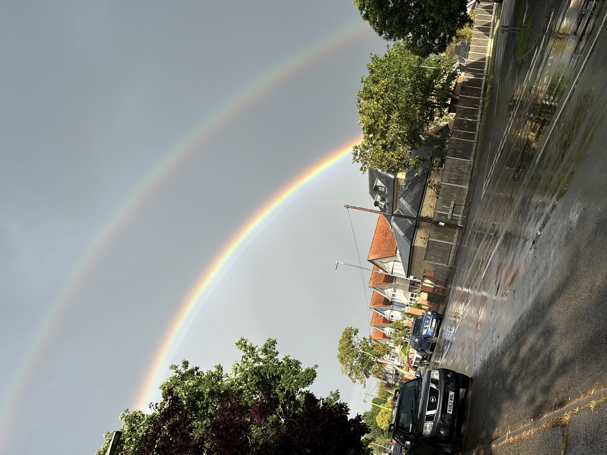 Double rainbow appears over Great Yarmouth after rainfall