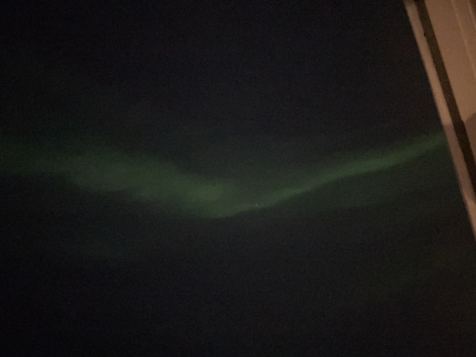 Aurora borealis observed over Tromsø, Norway Friday evening
