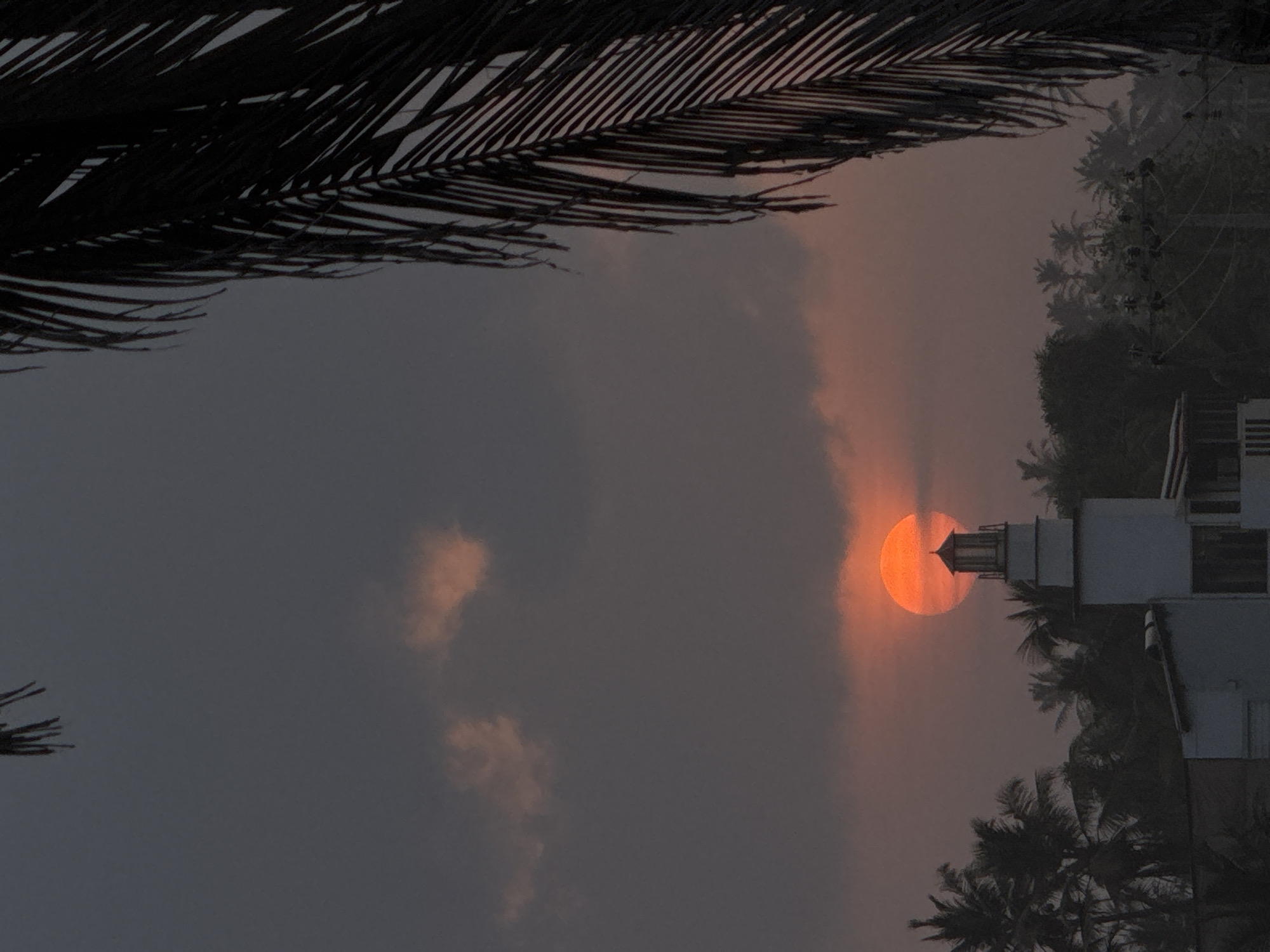Dusk settling over Goviyapana's coastline and streets