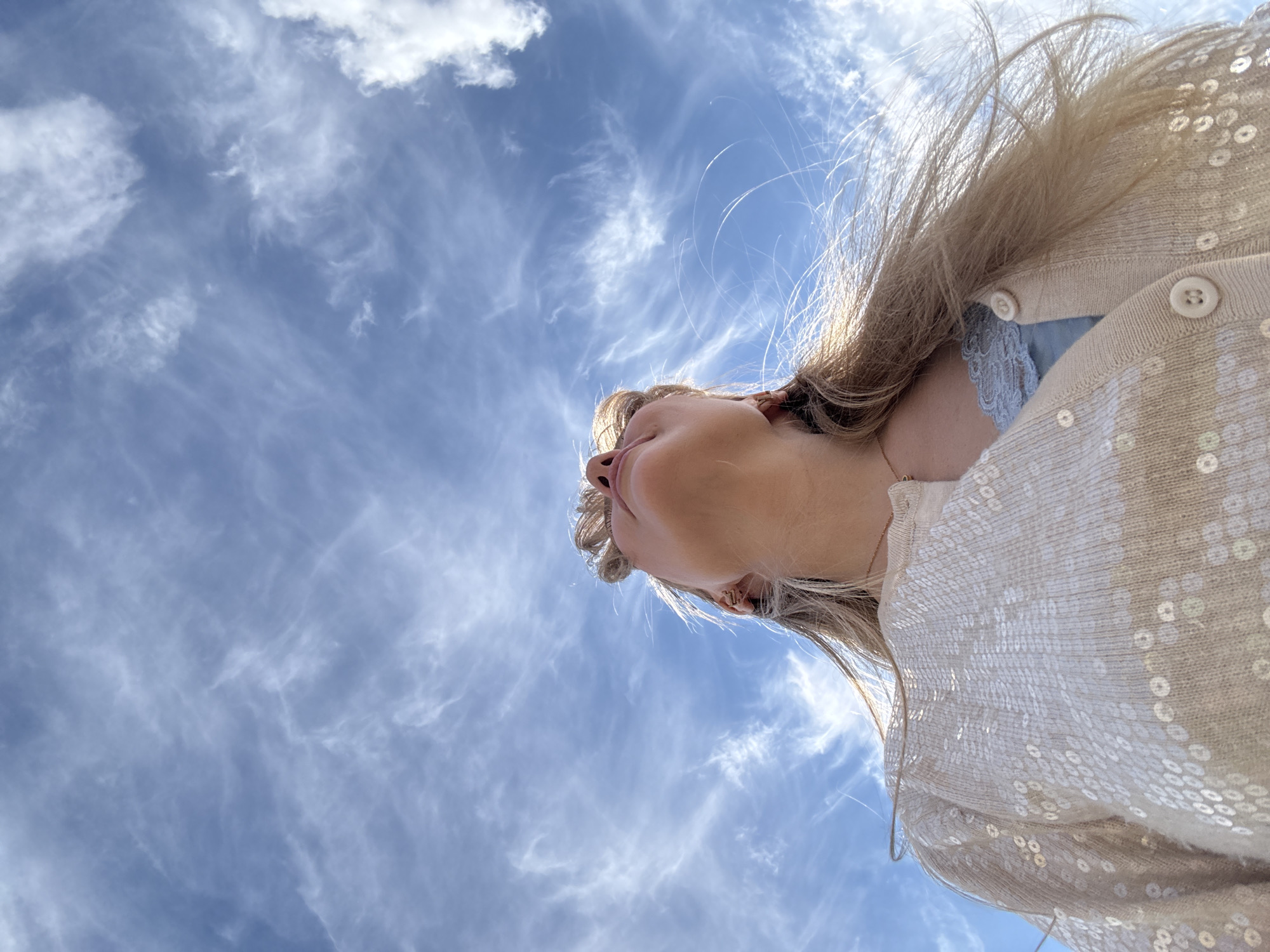 Low-angle sky gazing in Yekaterinburg on a clear summer day