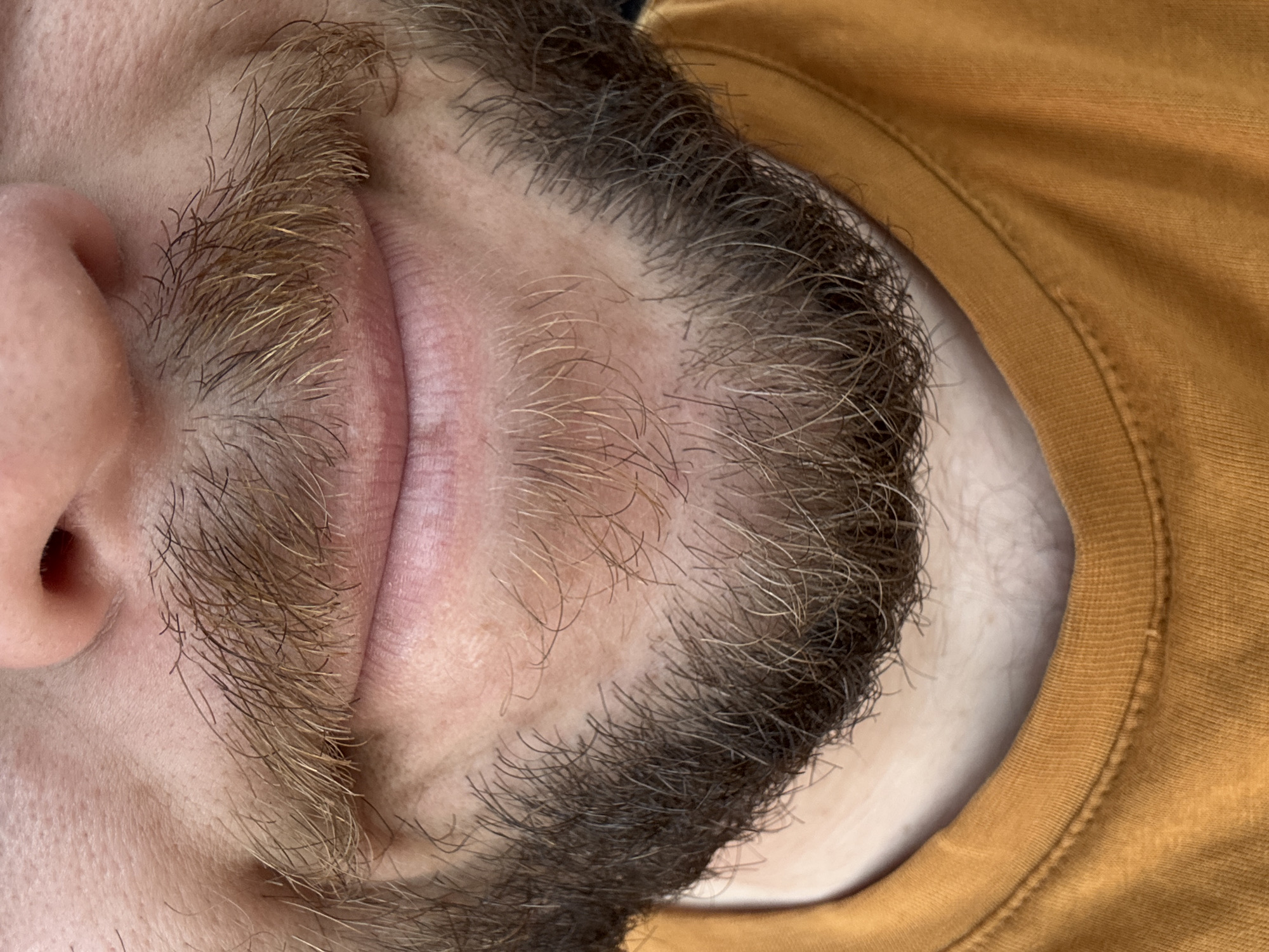 Close-up of a beard and mustache in Blagoveshchensk