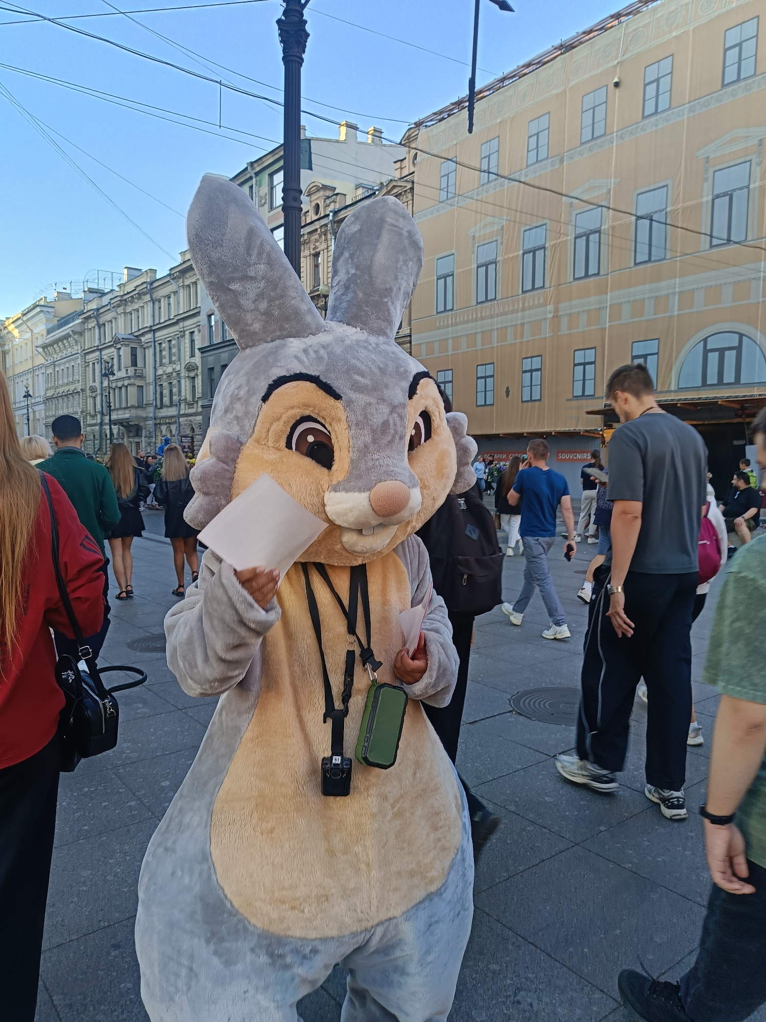Street performers take over a Saint Petersburg pedestrian strip