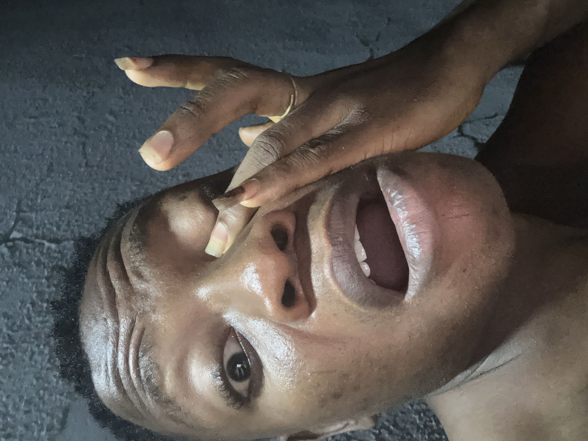 Self-portrait session captured in Ikorodu, Nigeria evening hours