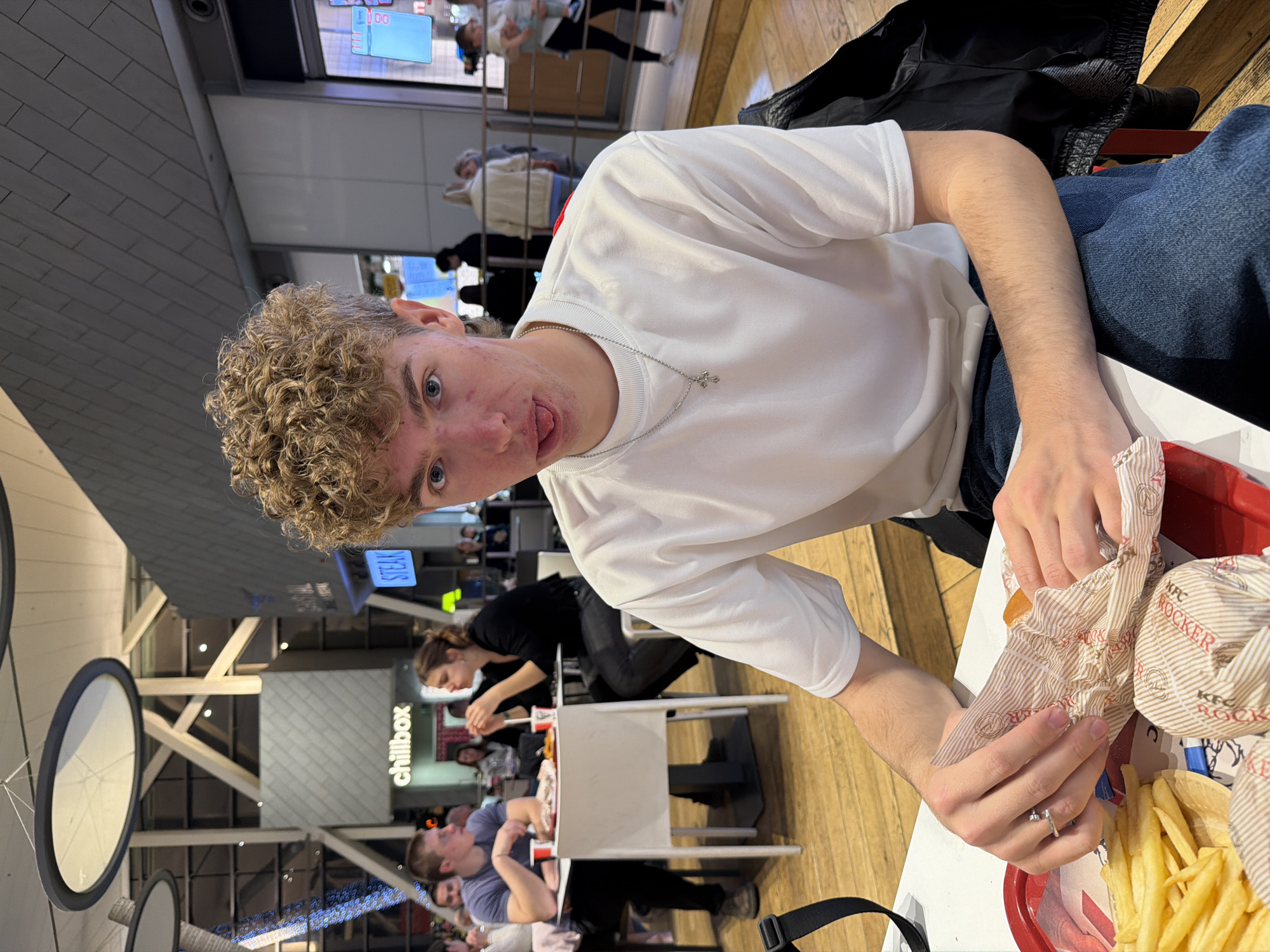 Afternoon dining experience documented across Sofia food court establishments