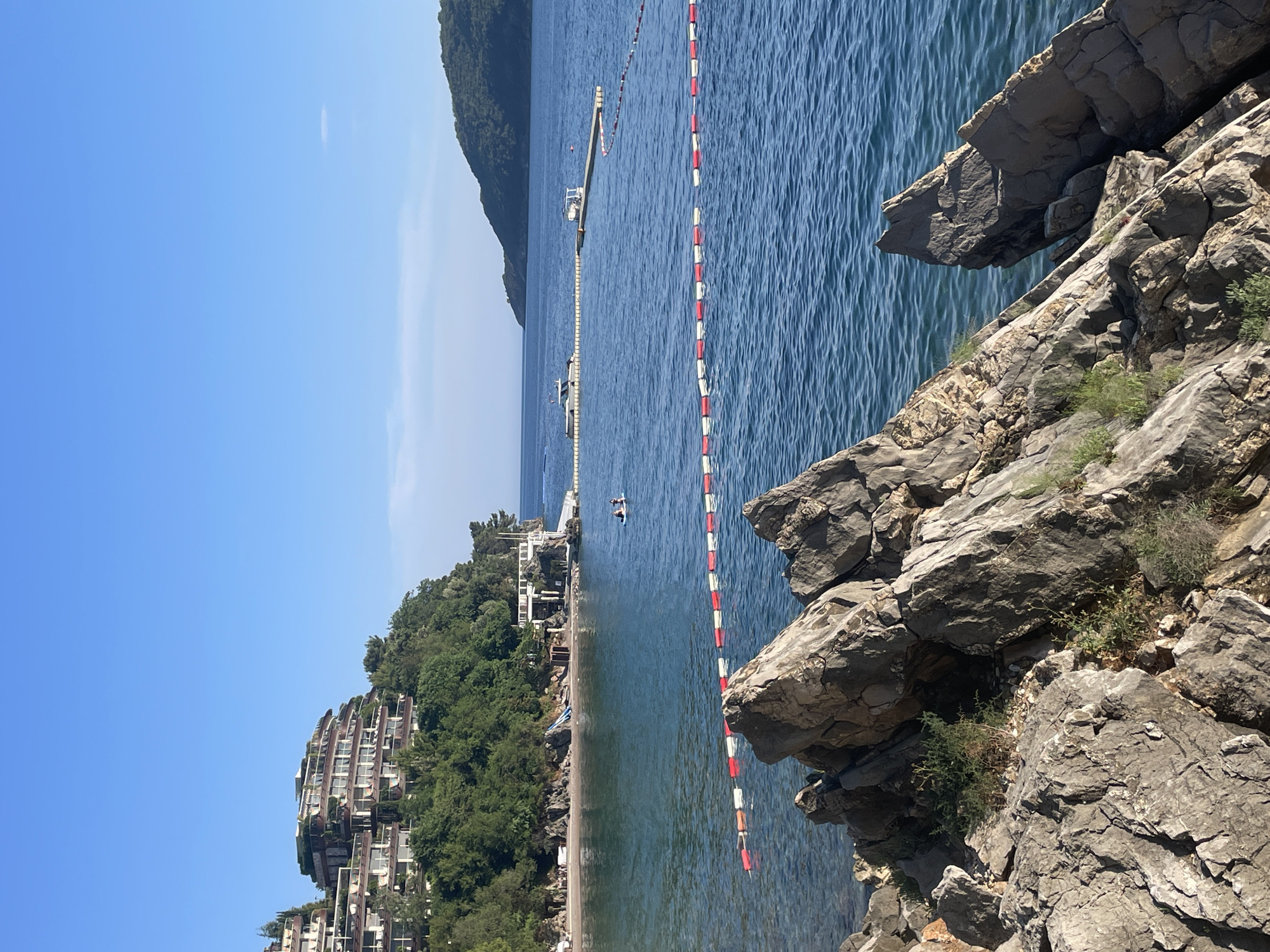 Crowded yacht spotted beyond safety buoys in Budva waters
