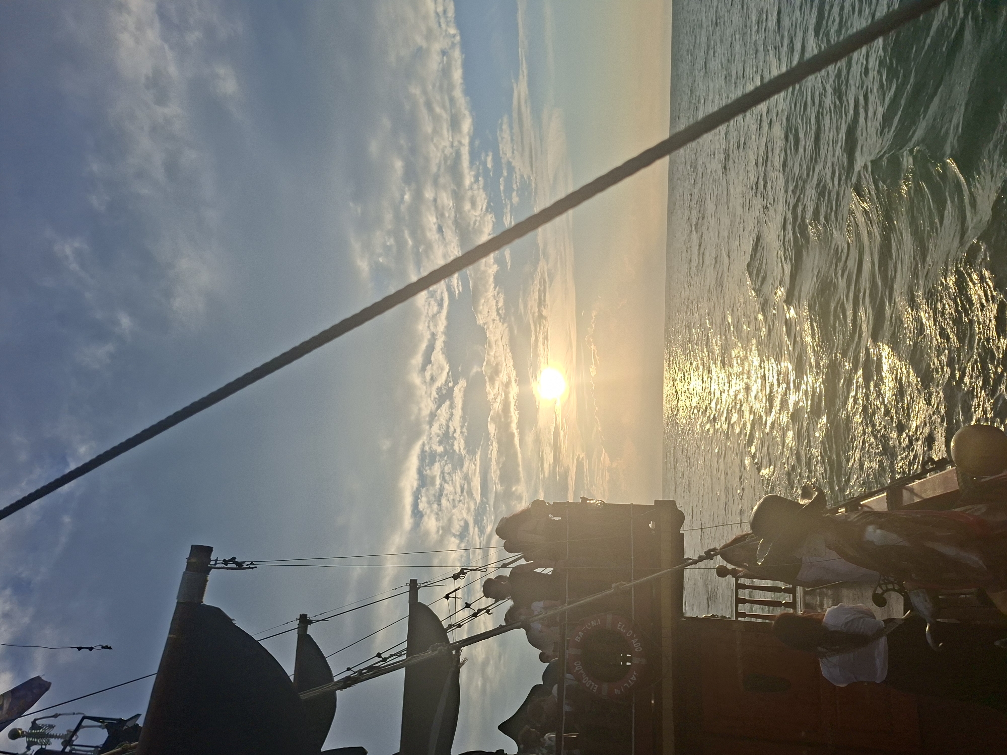 Sunset cruise on a pirate ship off the Batumi coast