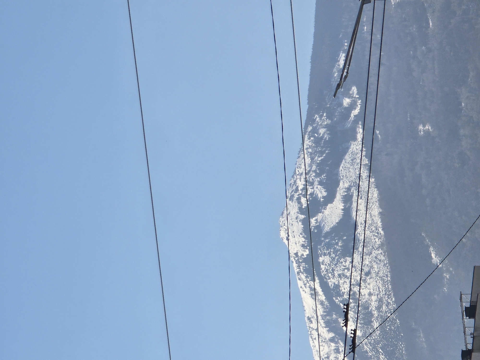 Snow-covered mountain observed near Sofia under clear skies