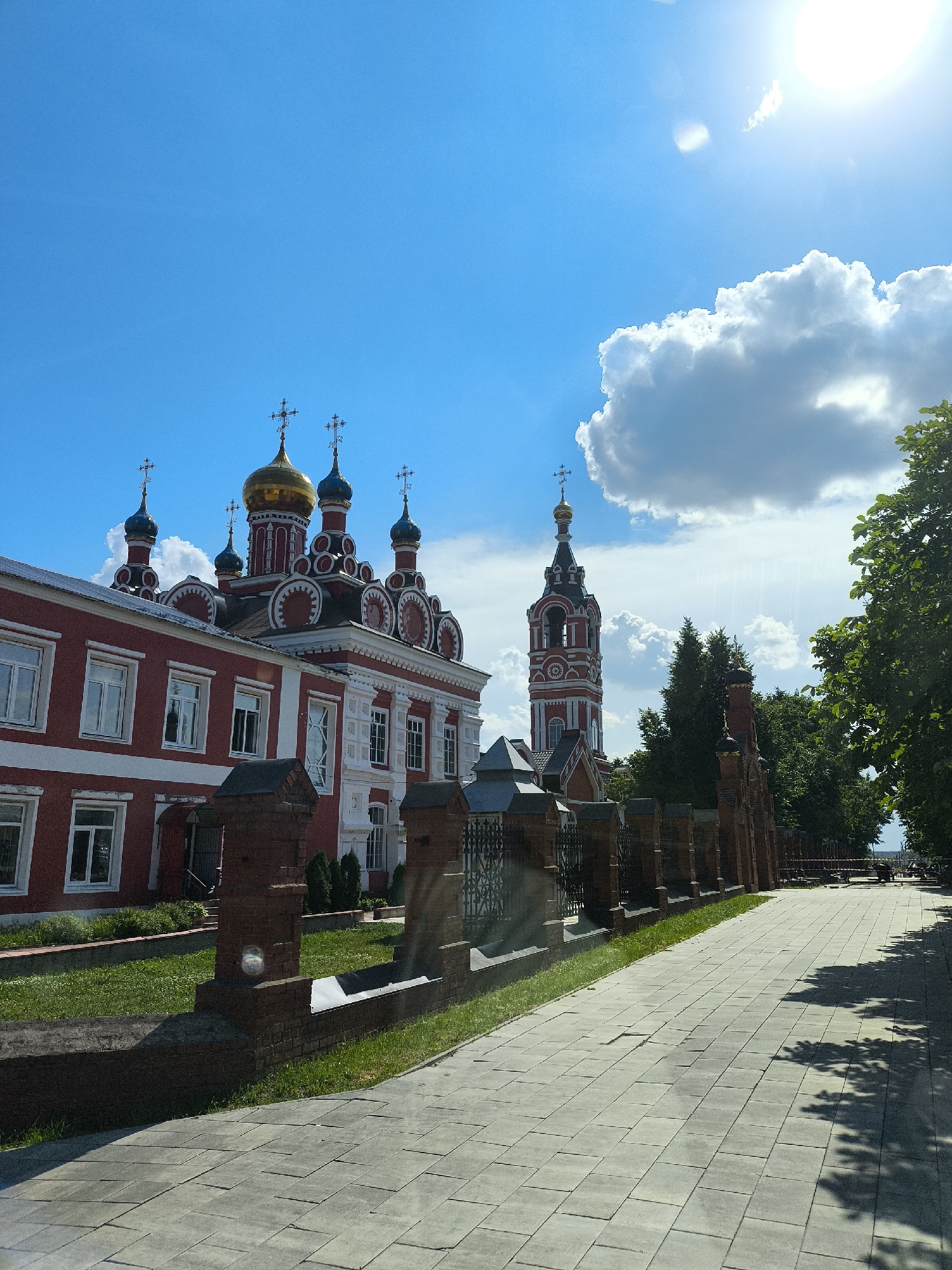 Historic Taldom landmarks photographed under clear Russian skies
