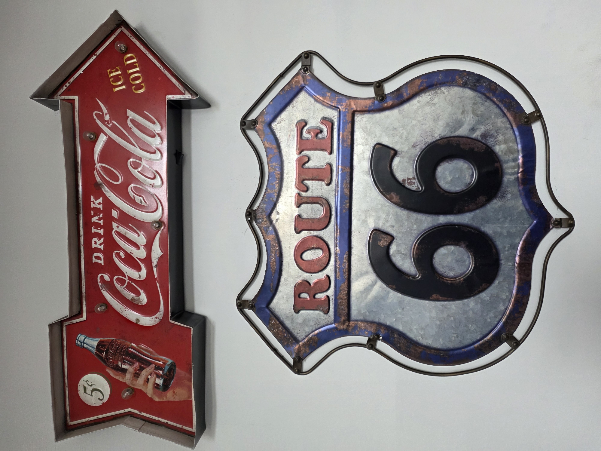 Vintage advertising signs spotted on Nicosia wall