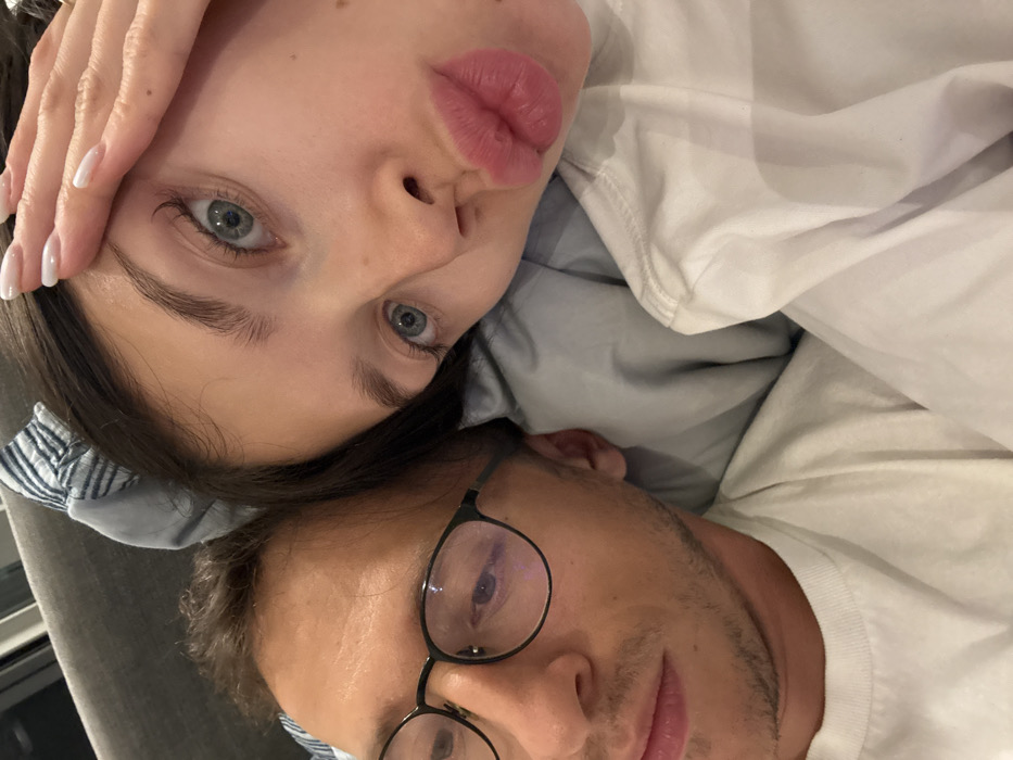 Couple photographed in private indoor setting in Herzliya