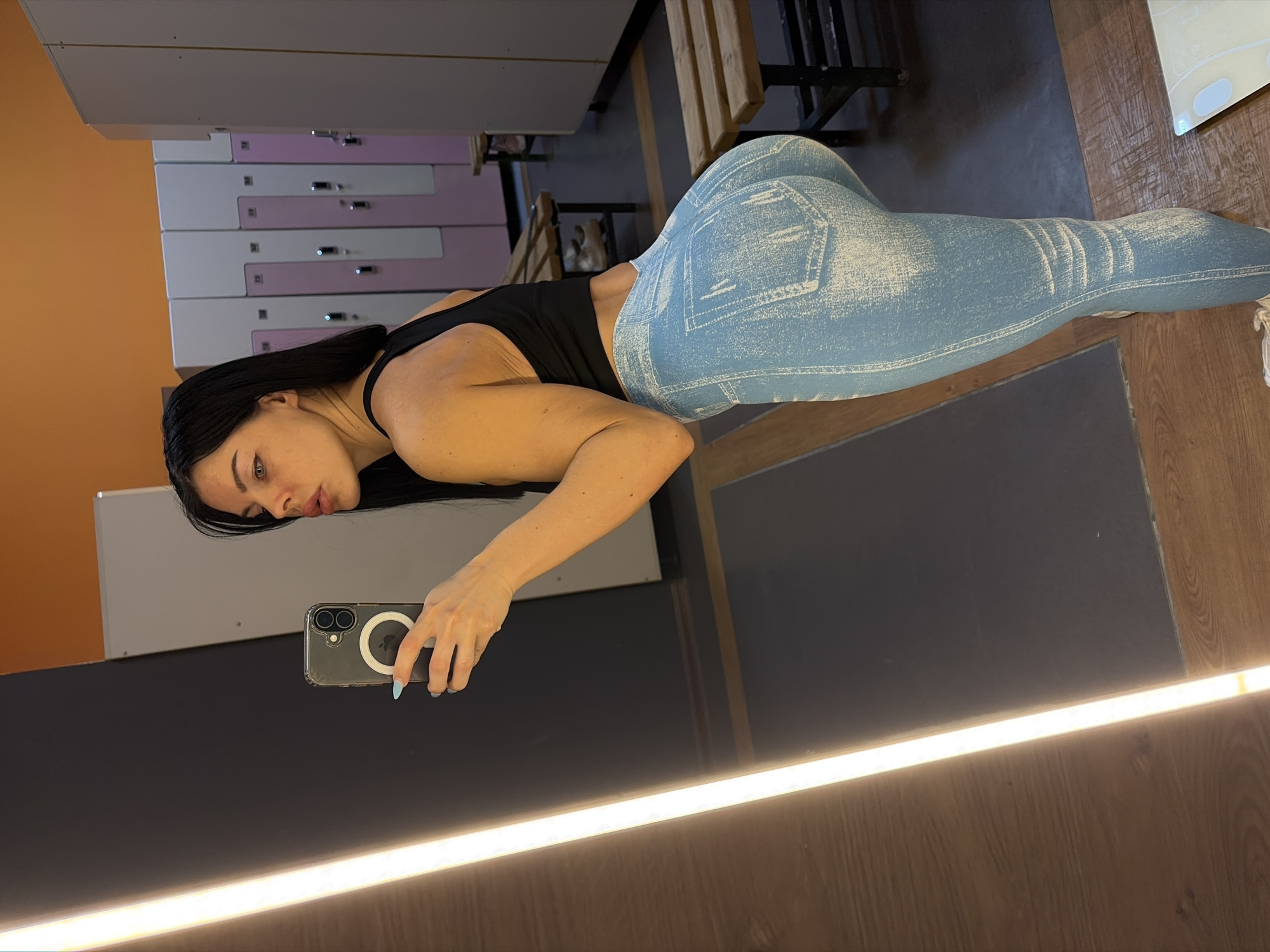 Gym locker room mirror selfies in Ufa, Russia