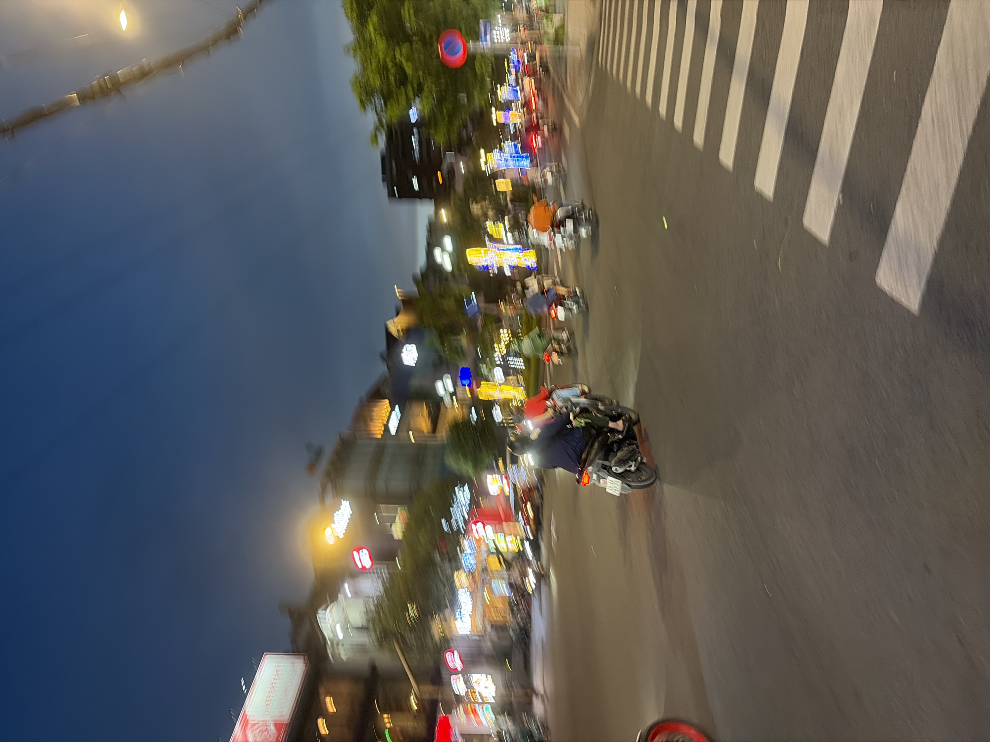 Nighttime street activity documented in Thủ Đức, Vietnam
