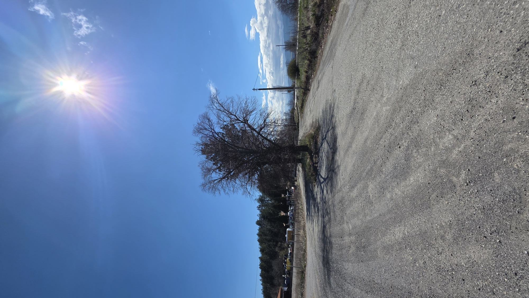 Rural road scenes documented in Slatino, Bulgaria village