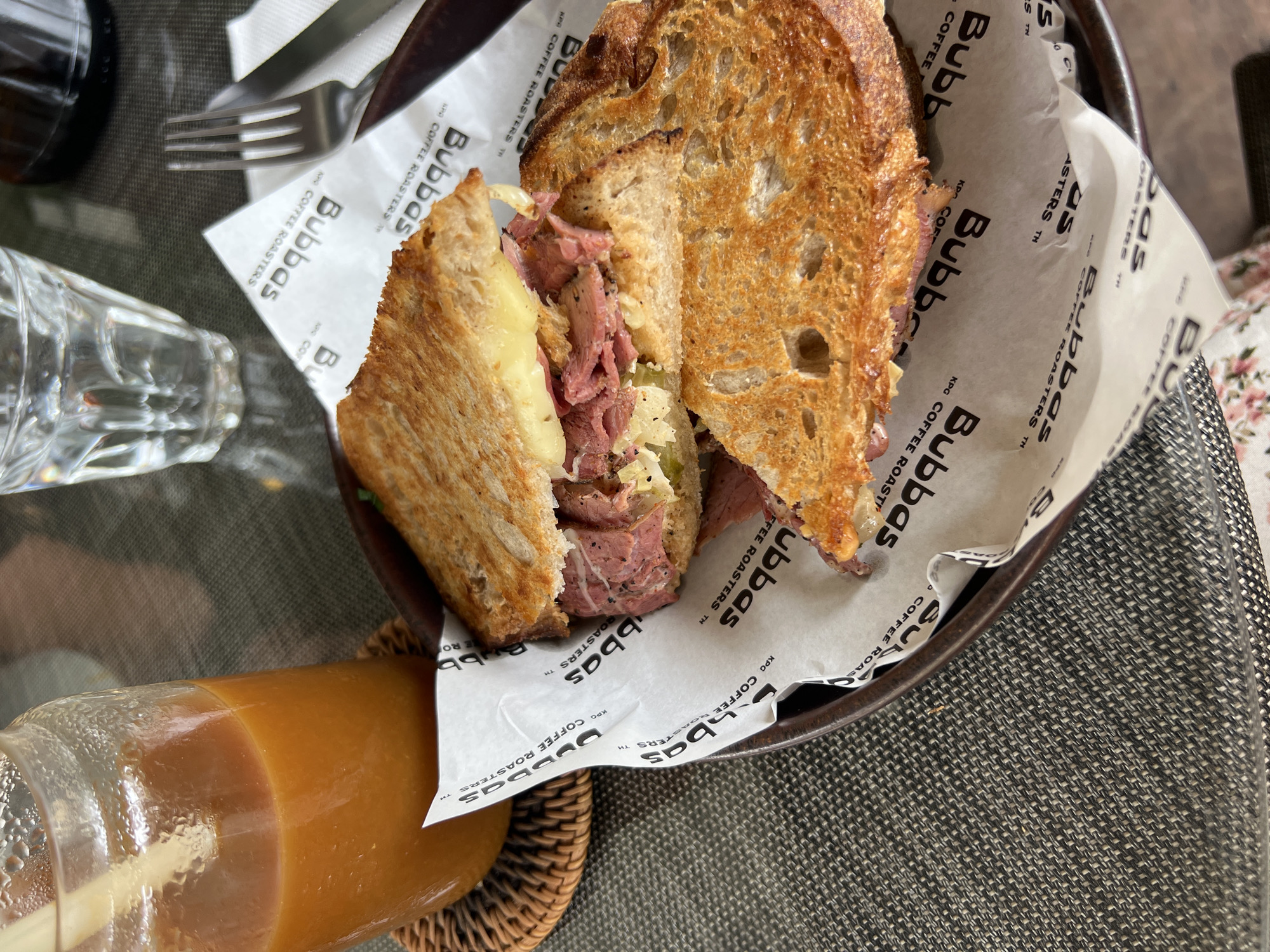 Sandwich meal at a Ko Pha-ngan café