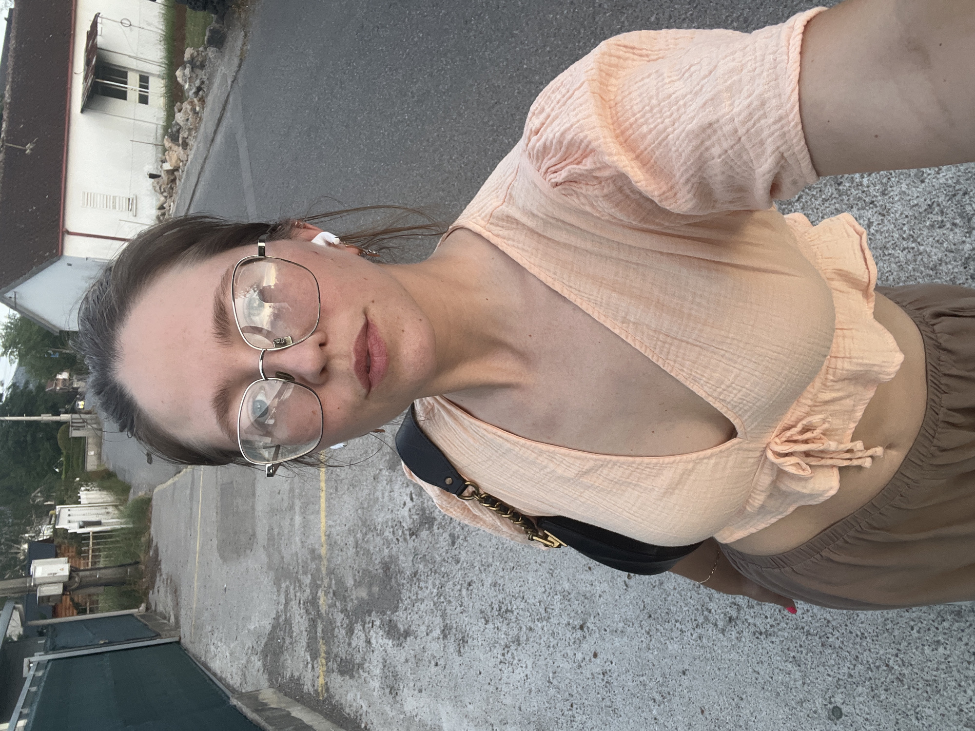 Woman captures selfie during golden hour in Podgorica