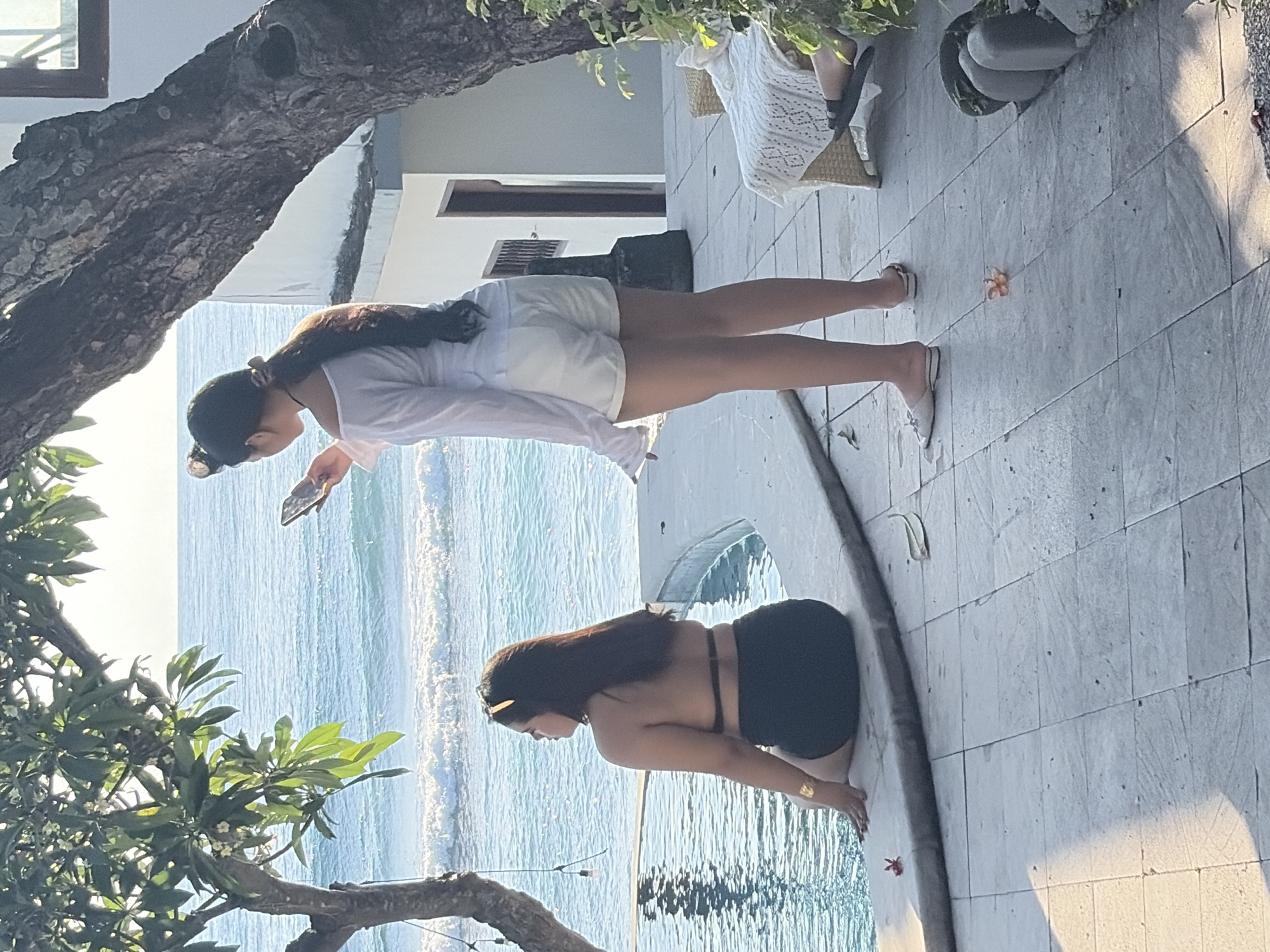 Lazy beach day at a coastal resort in Abang, Bali