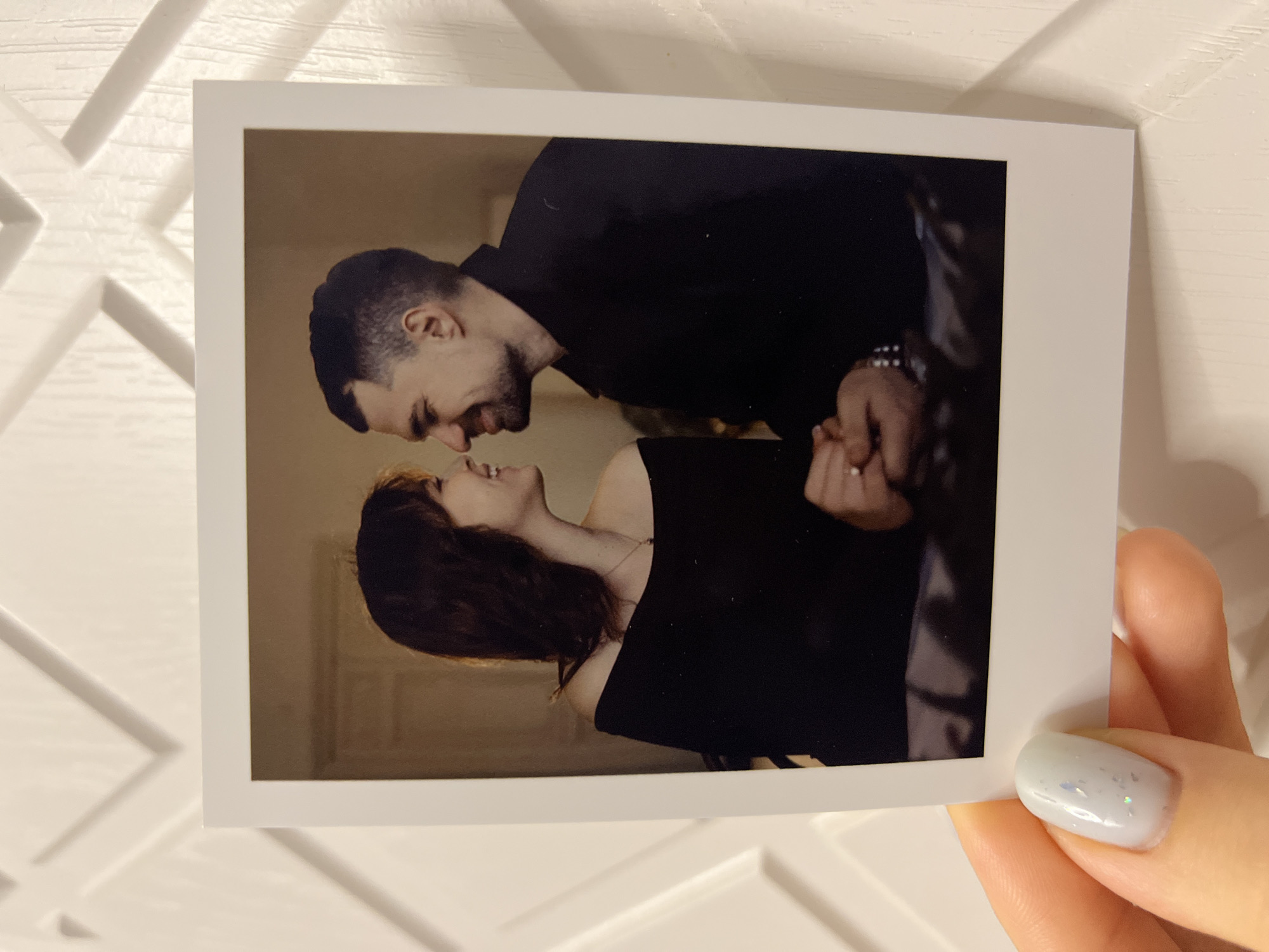 Instant photos and tabby cat captured in Shushary