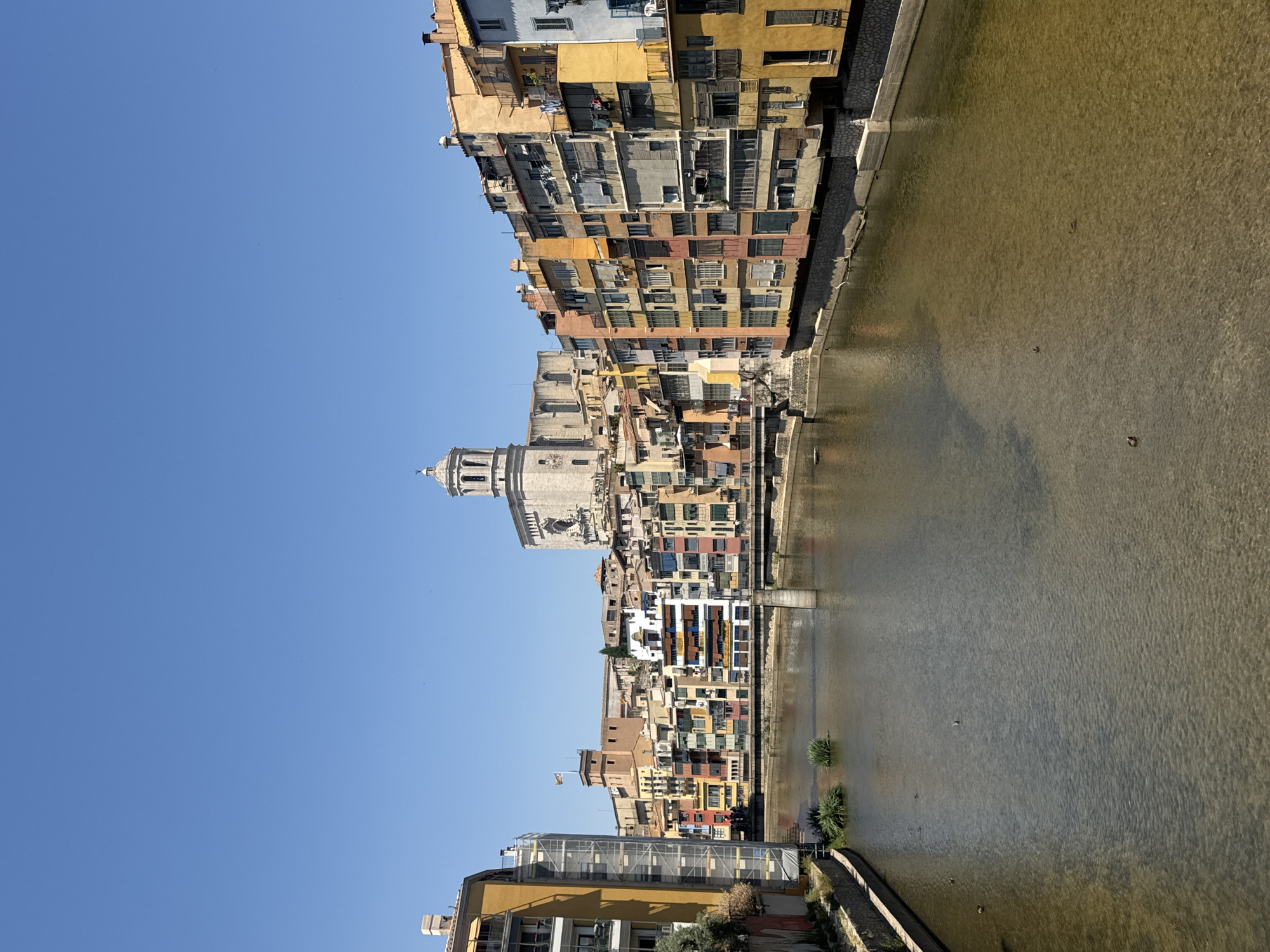 Girona's iconic colorful buildings along the Onyar River