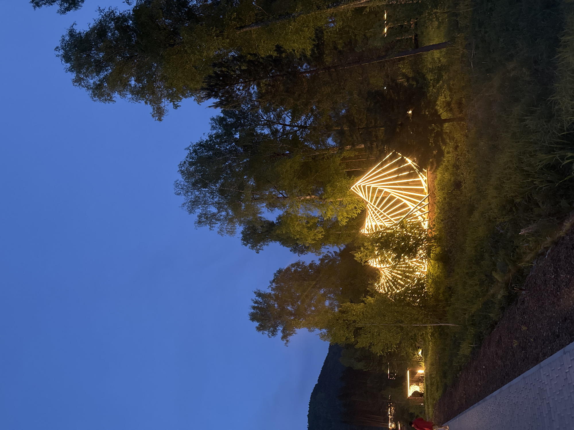 Twilight scenes documented in Ust'-Muny, Russia during evening hour
