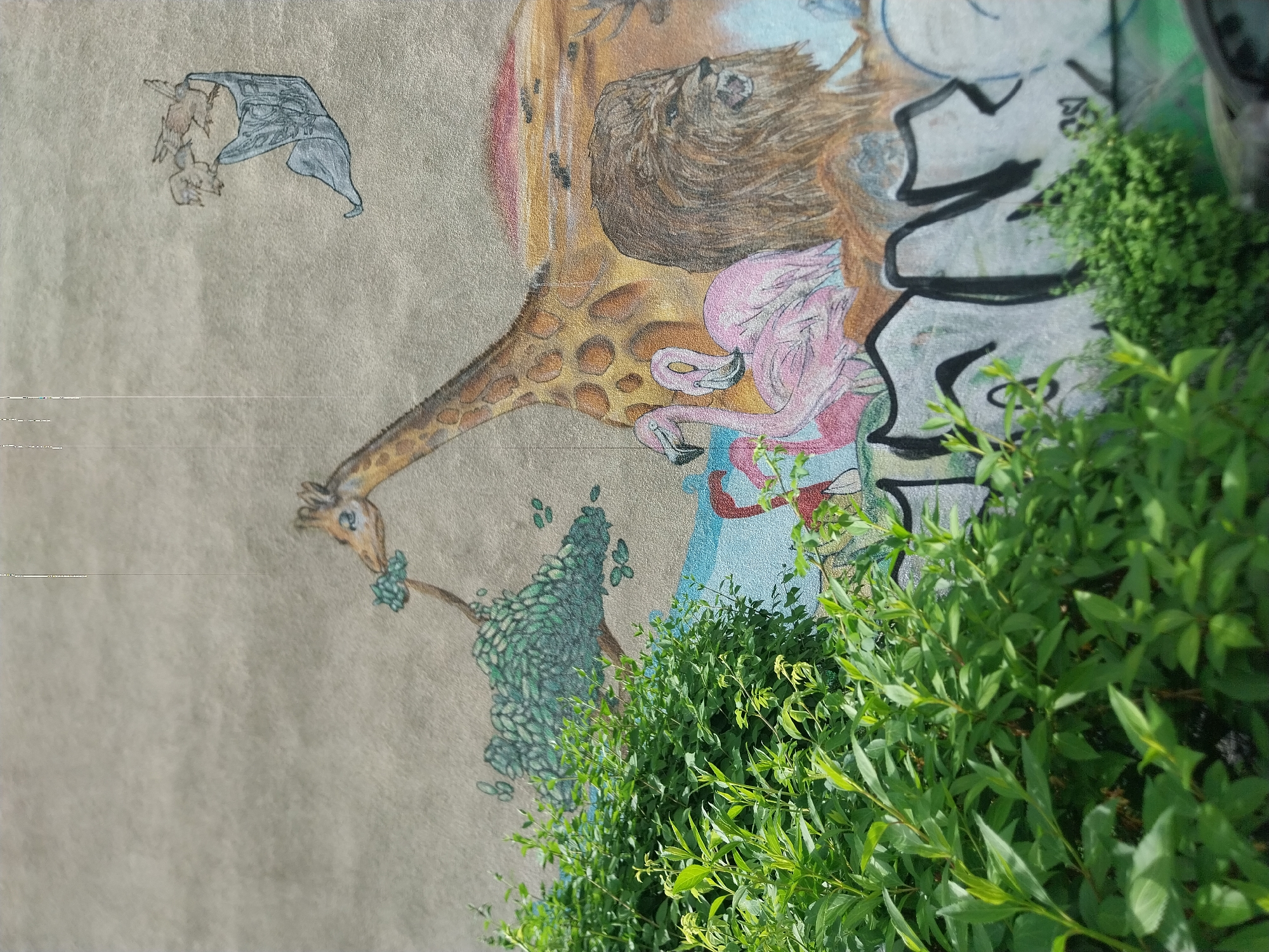 Berlin street art and historic church documented by witness
