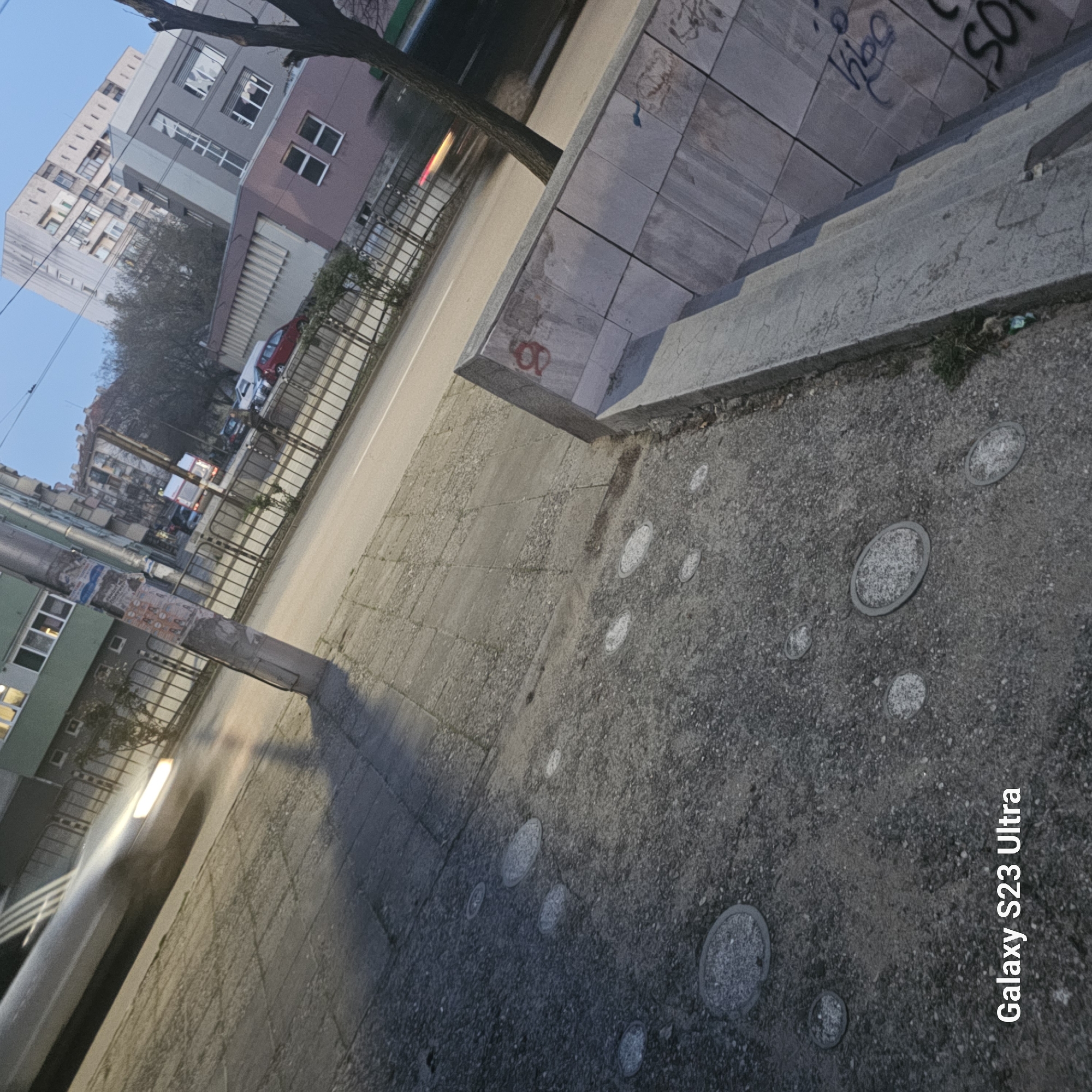 Street scene photographed in Haskovo, Bulgaria