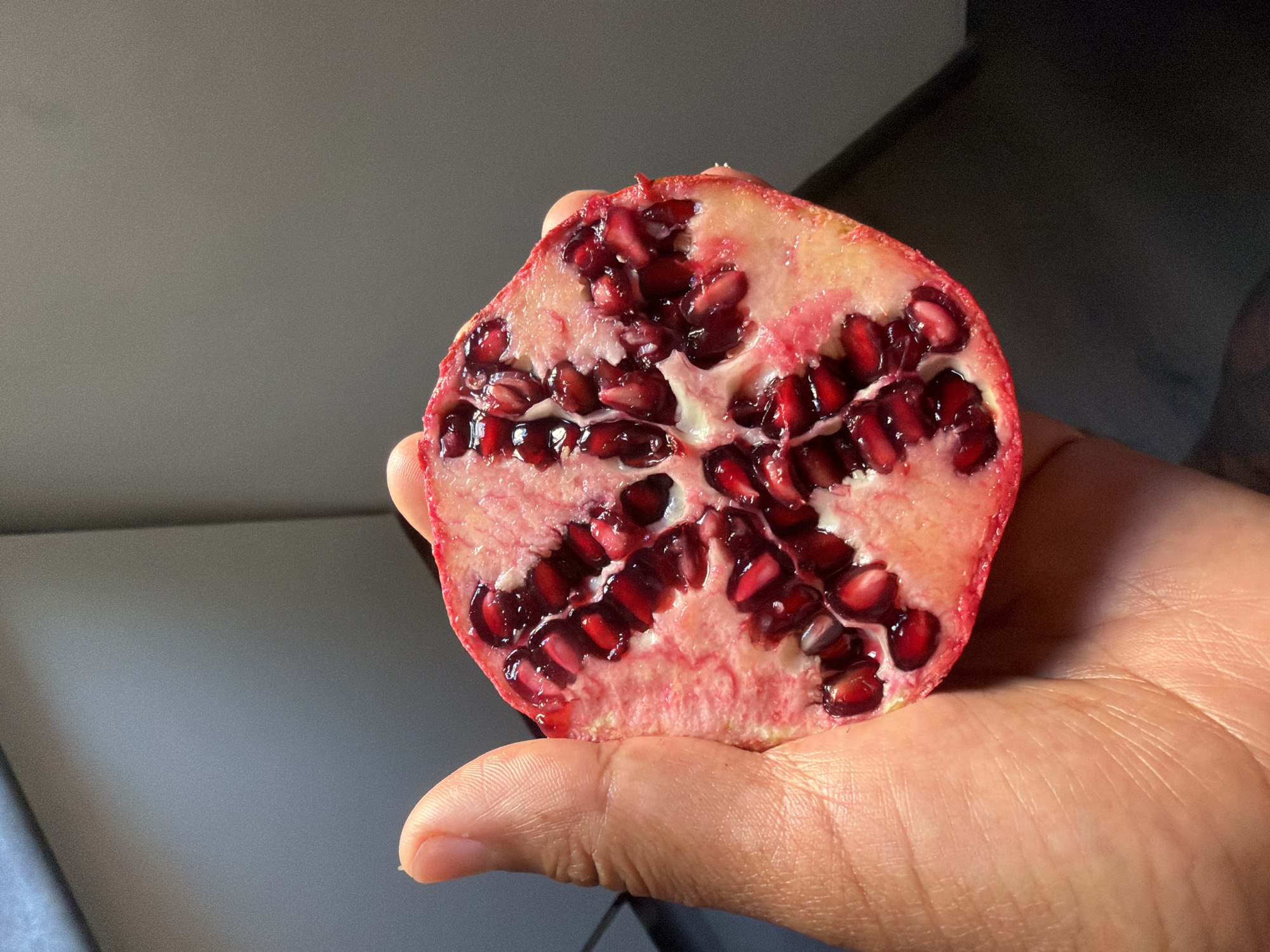 Barcelona resident documents fruit handling in morning sequence
