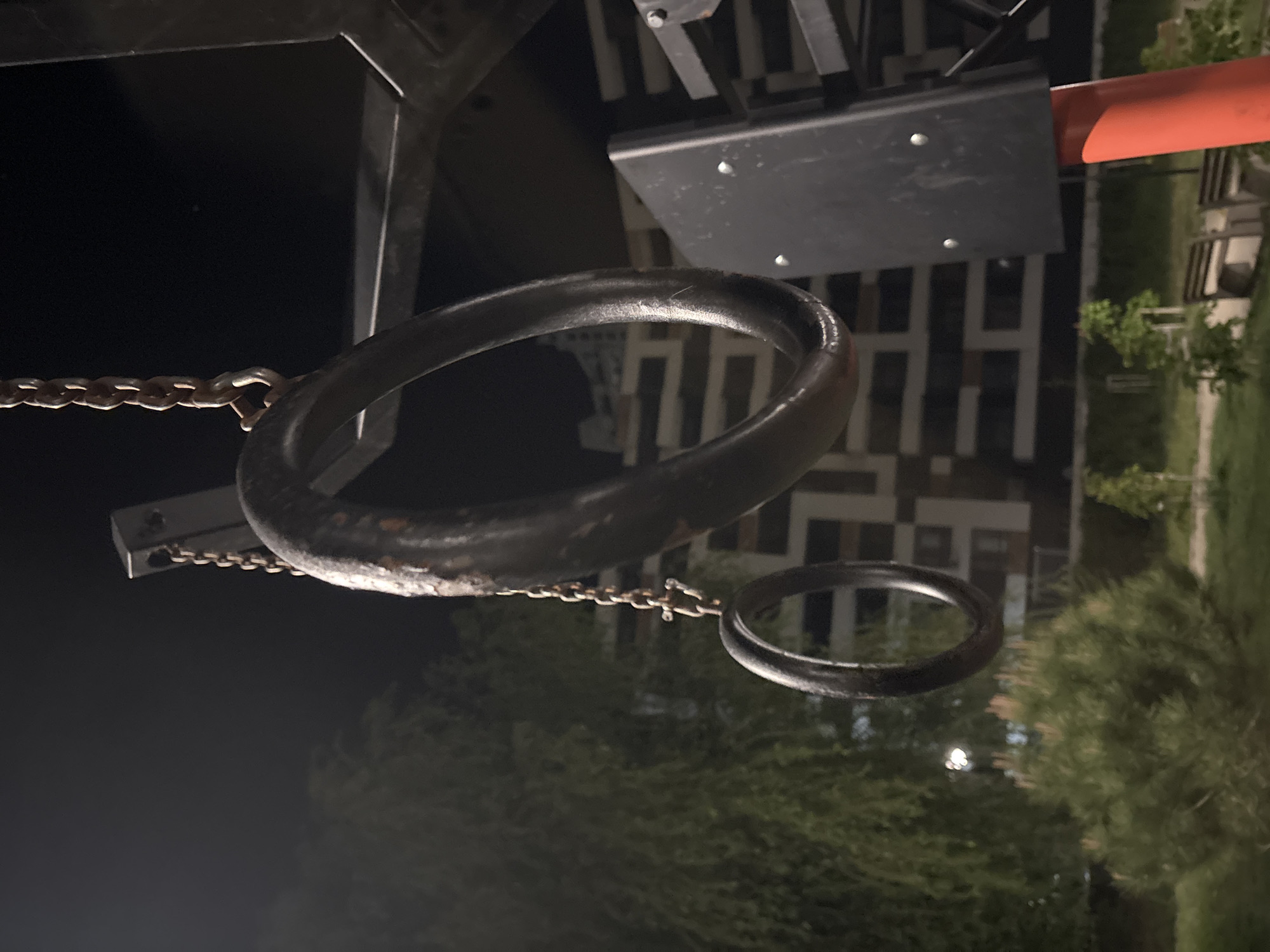 Evening playground and fitness equipment documented in Burgas