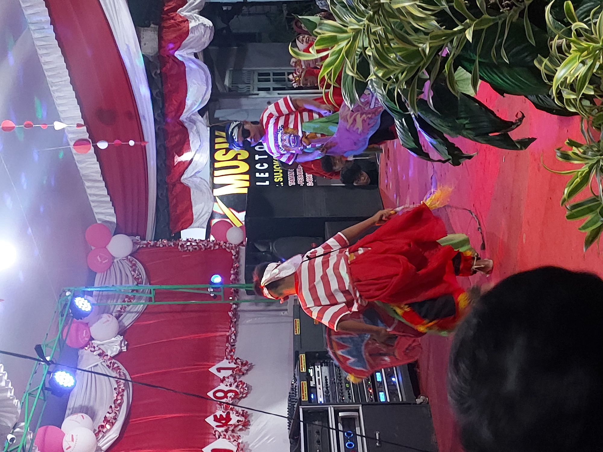 Indonesian Independence Day celebration with live performances in Bandar Lampung