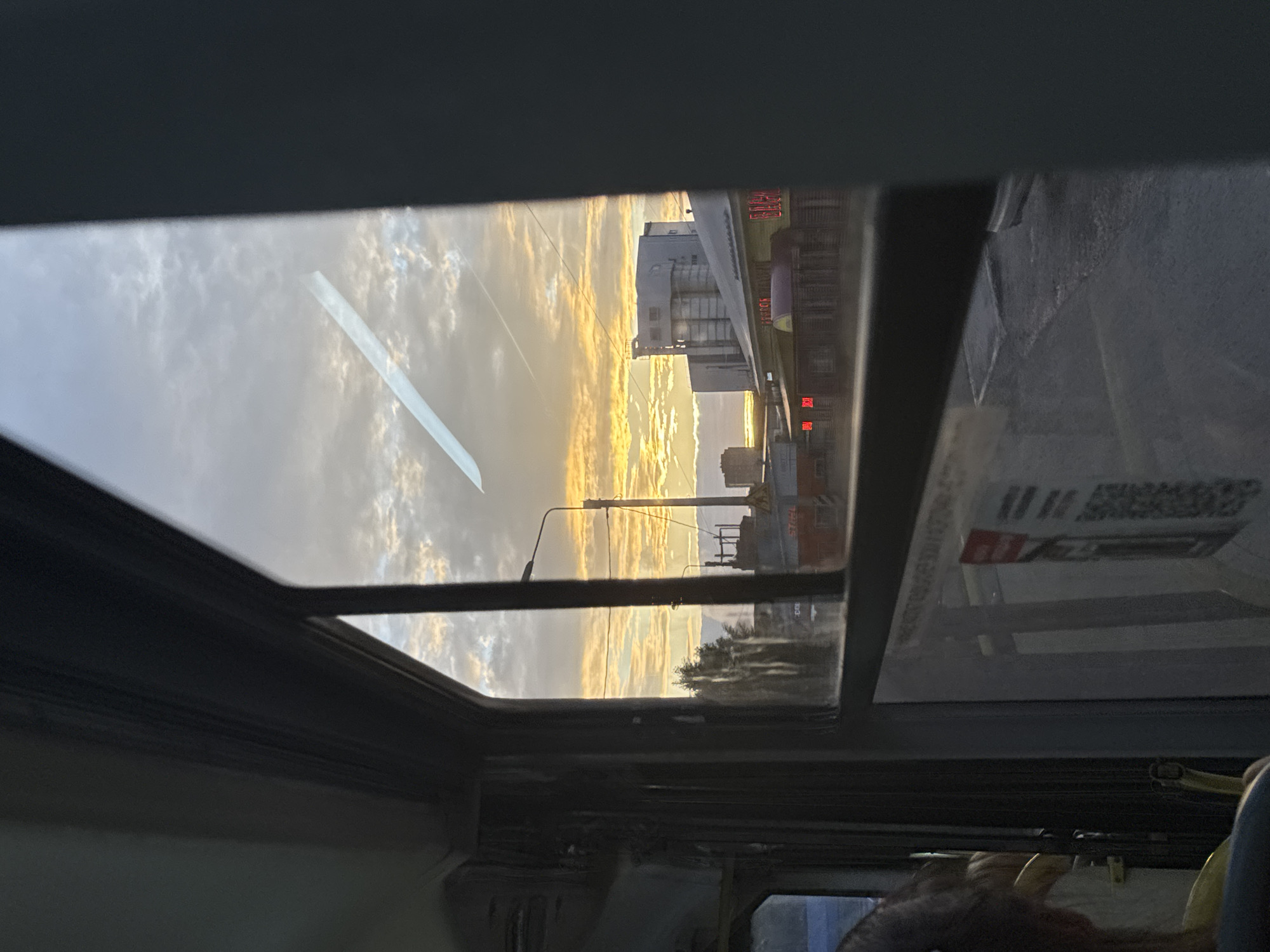 Evening commute moments captured on Perm public transit